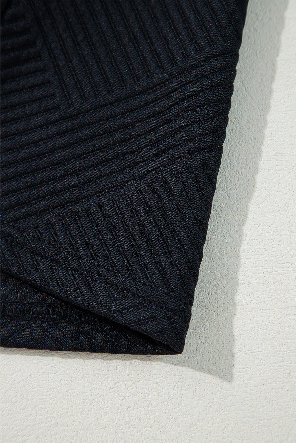 Textured Long Sleeve Shift Dress - Dresses/Mini Dresses