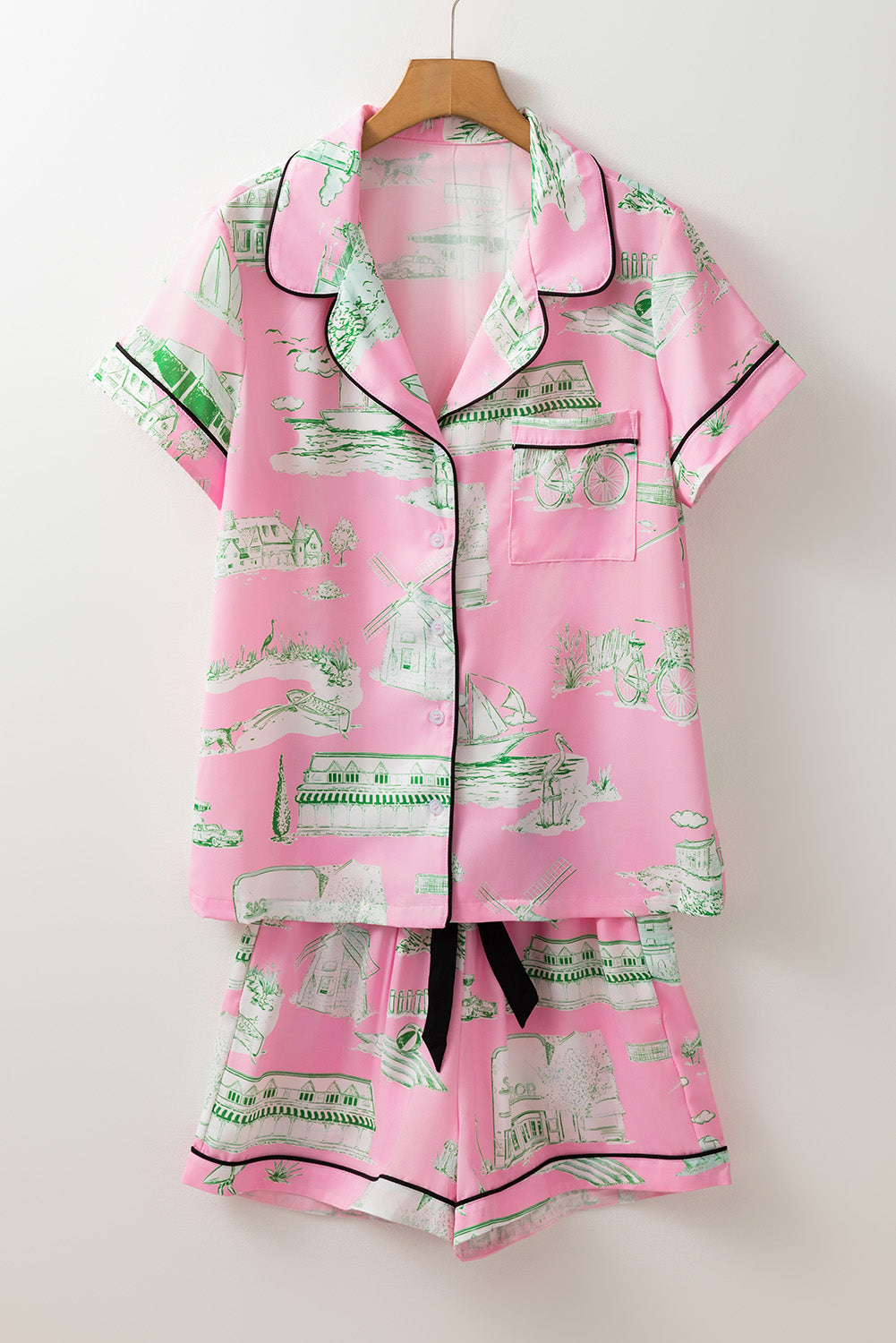 Pink Holiday Resort Short 2pcs Pyjama Set eAura