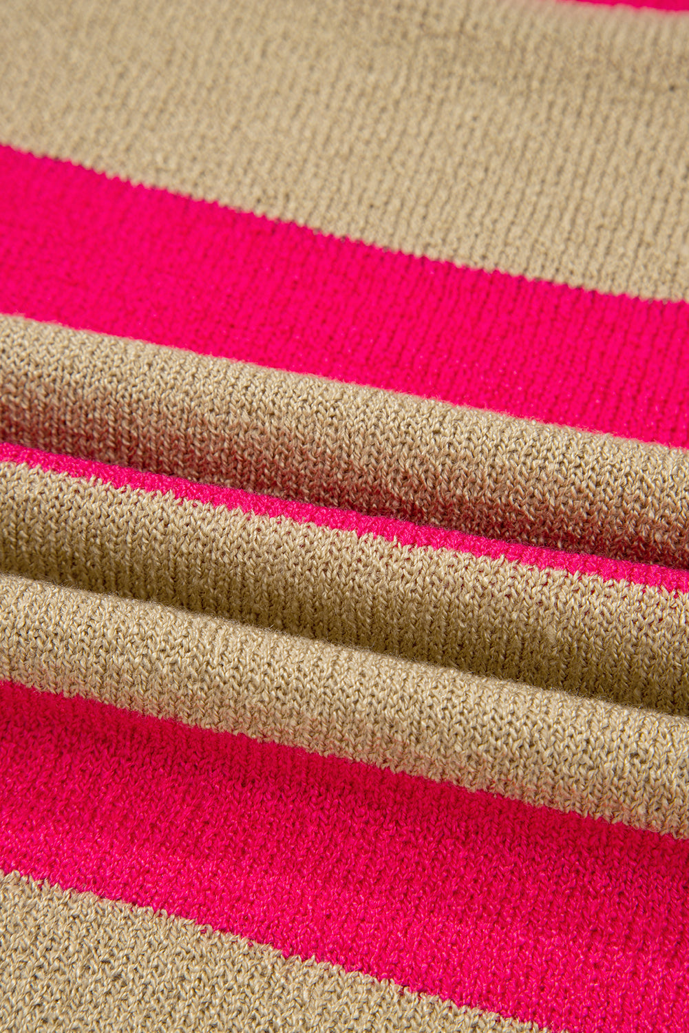 Pink Stripe Short Sleeve Lightweight Sweater eAura