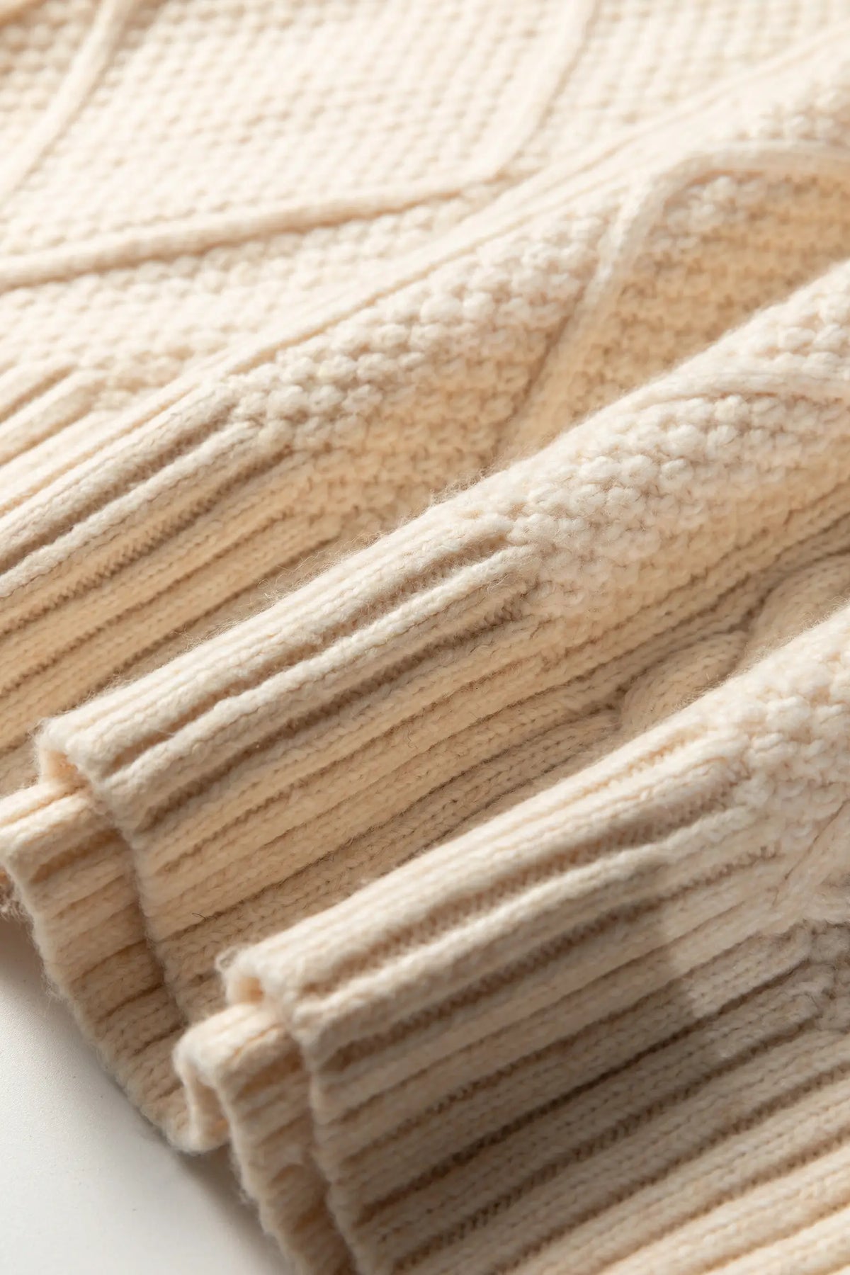 Cable Knit Drop Shoulder Sweater Dress
