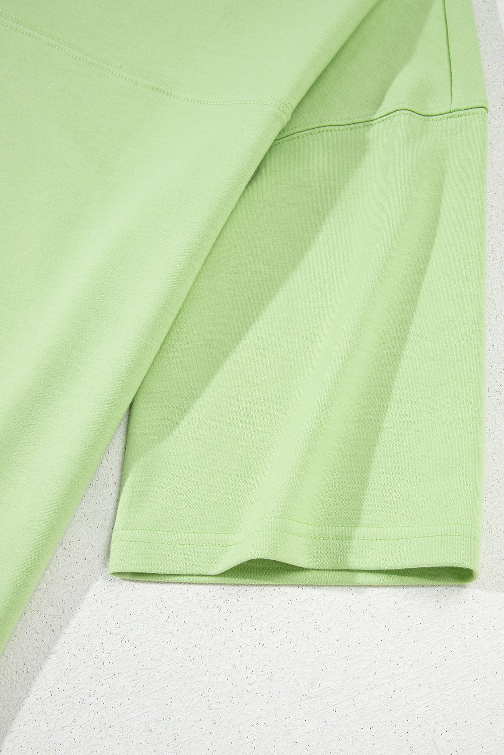Meadow Mist Green Solid Loose V Neck Half Sleeve Tee and Shorts eAura