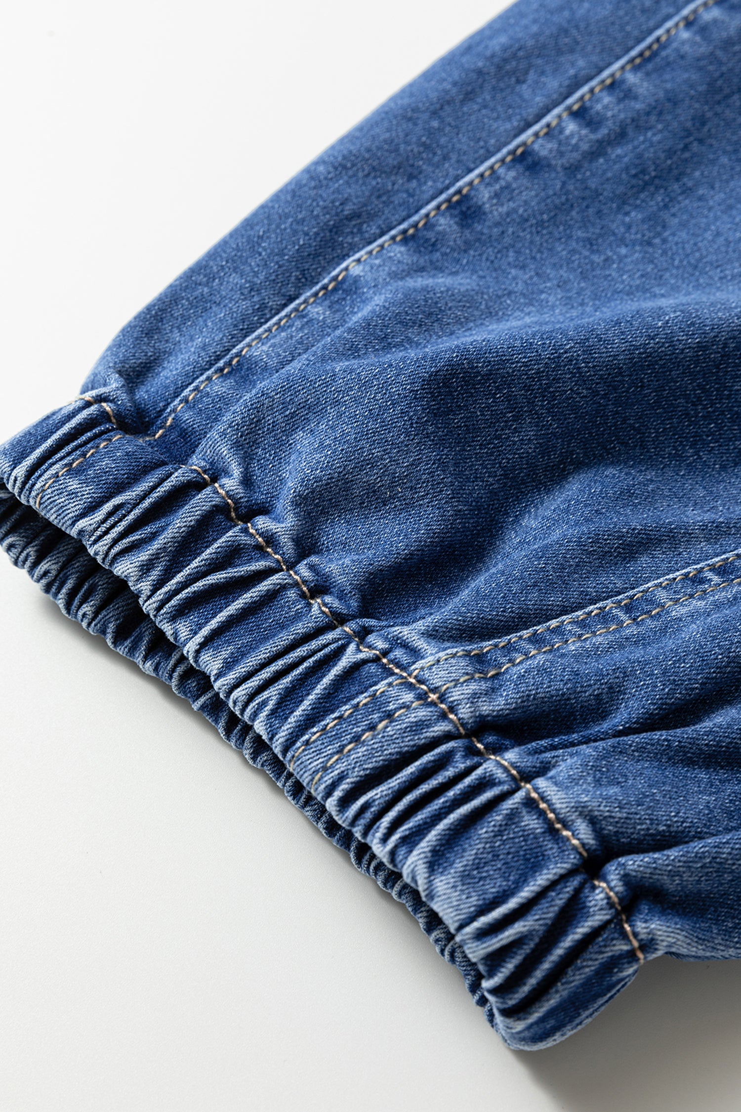 4 Buttons Front Tapered Casual Loose Fit Jeans – Blue