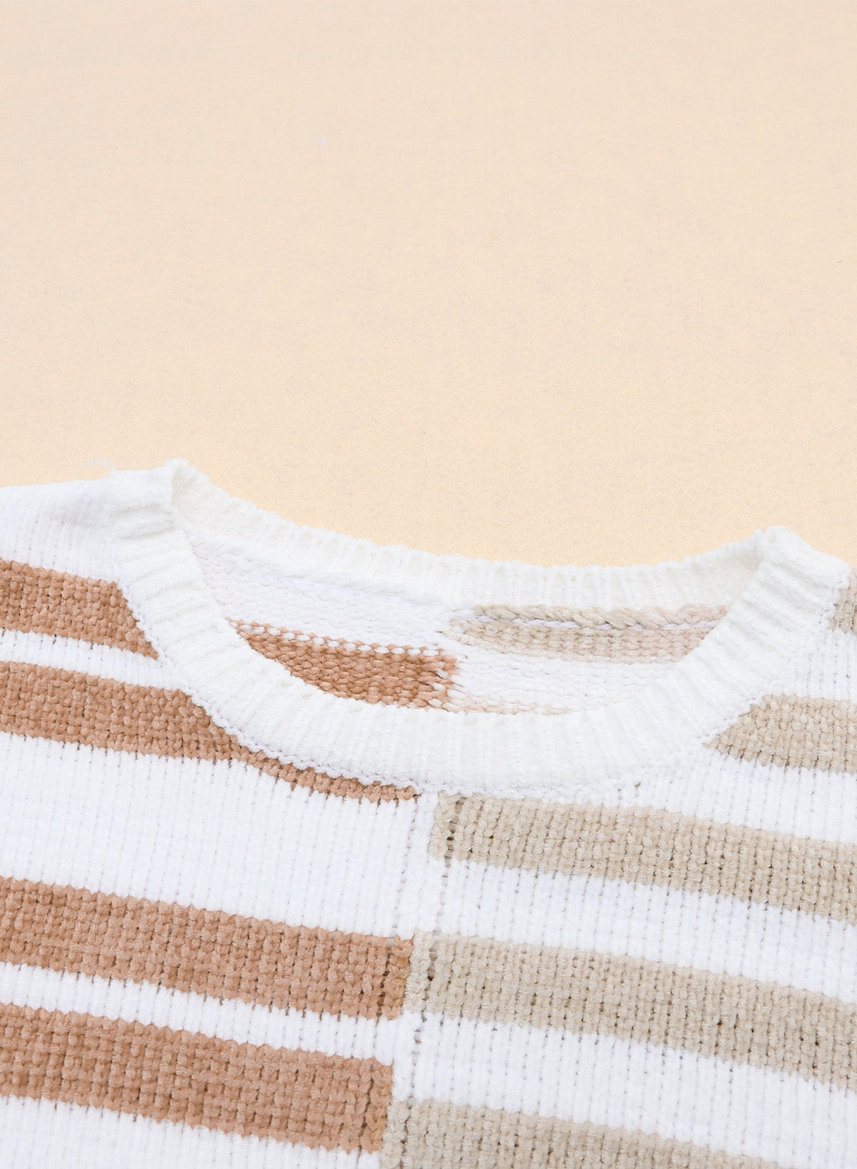 Stripe Blocked Drop Shoulder Slouchy Sweater eAura