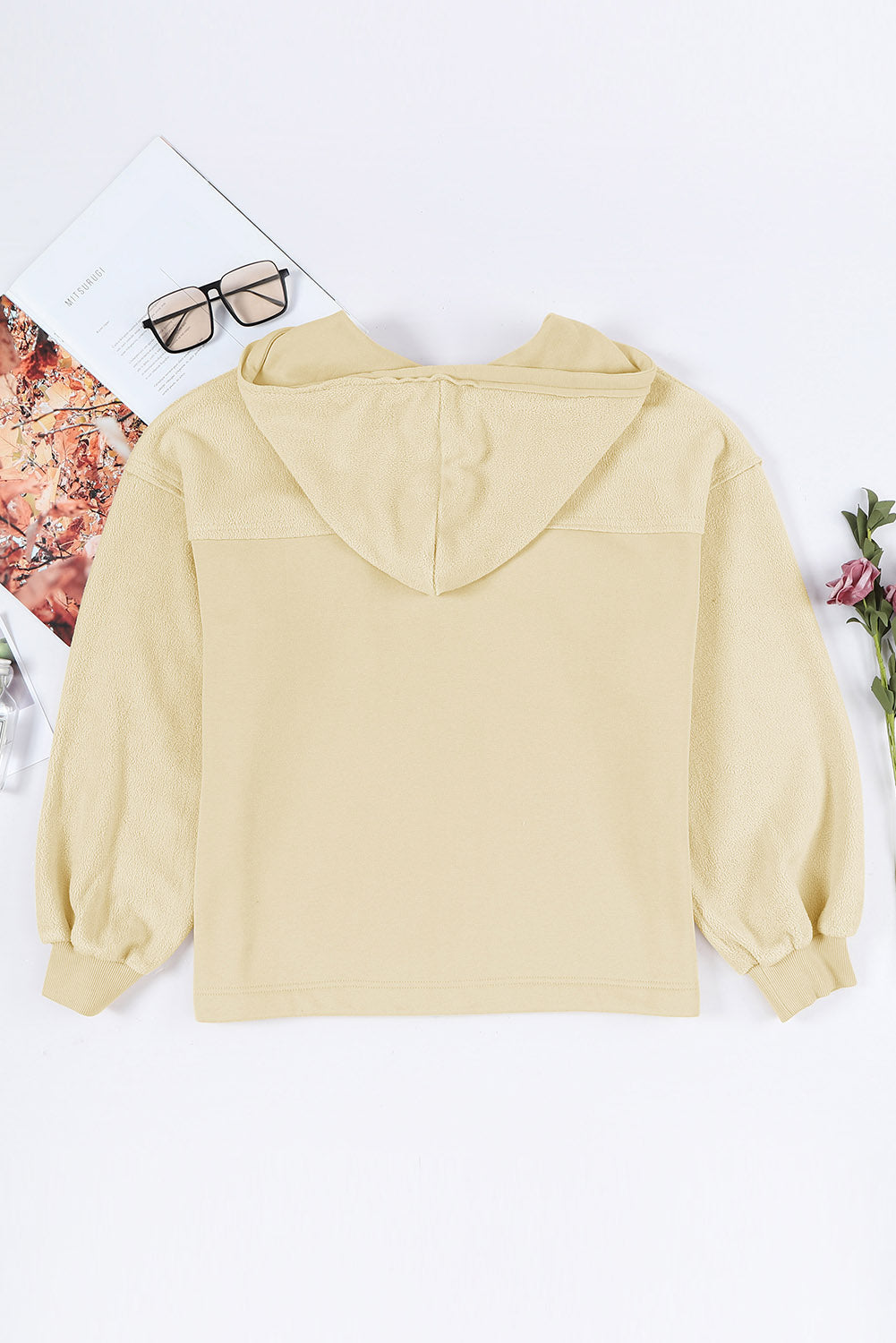 Flap Pocket Drawstring Hood Zip Up Jacket Beagle Boutique Fashion Outlet