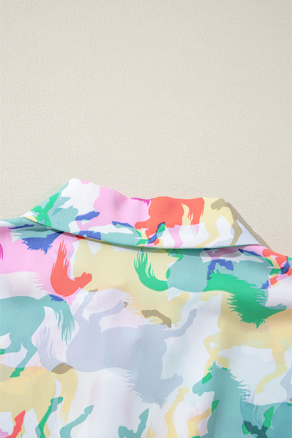 Colourful Horse Print Long Sleeve Shirt