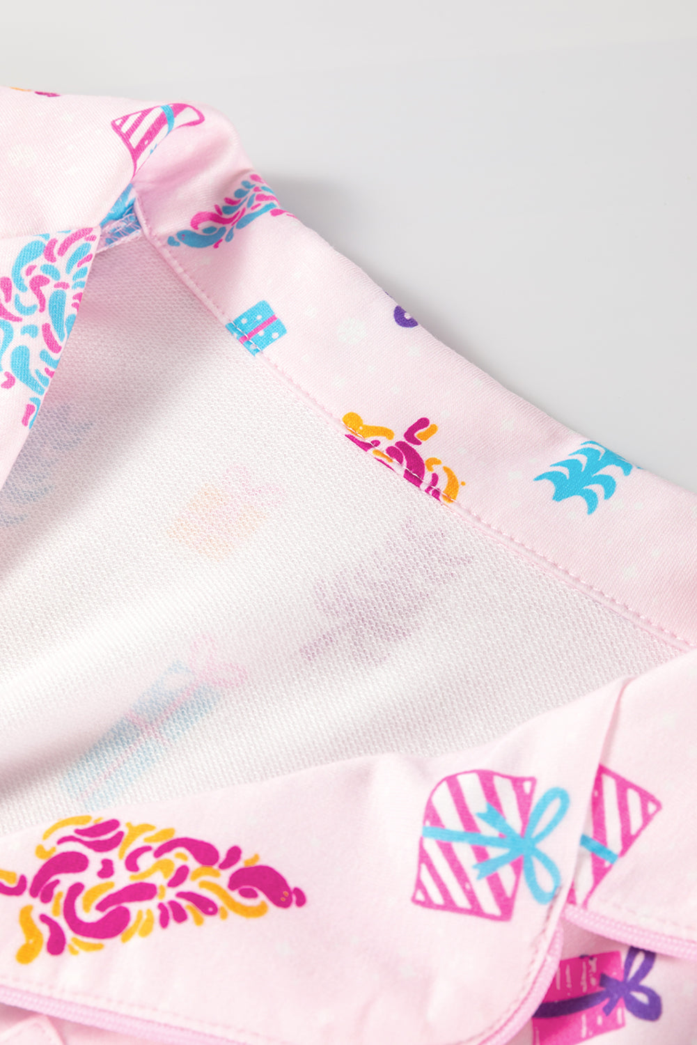 Pink Christmas Twinkle Tree Print Shirt Nightie Sleep Dress eAura