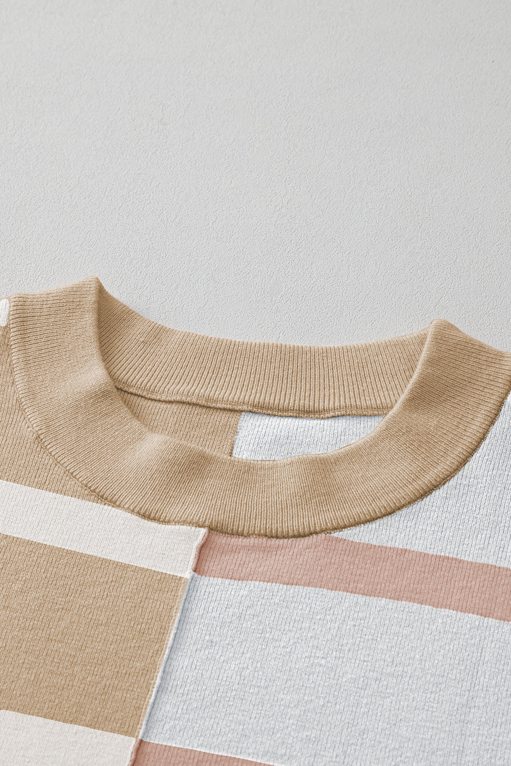 Pink Stripe Colourblock Oversized Sweater eAura