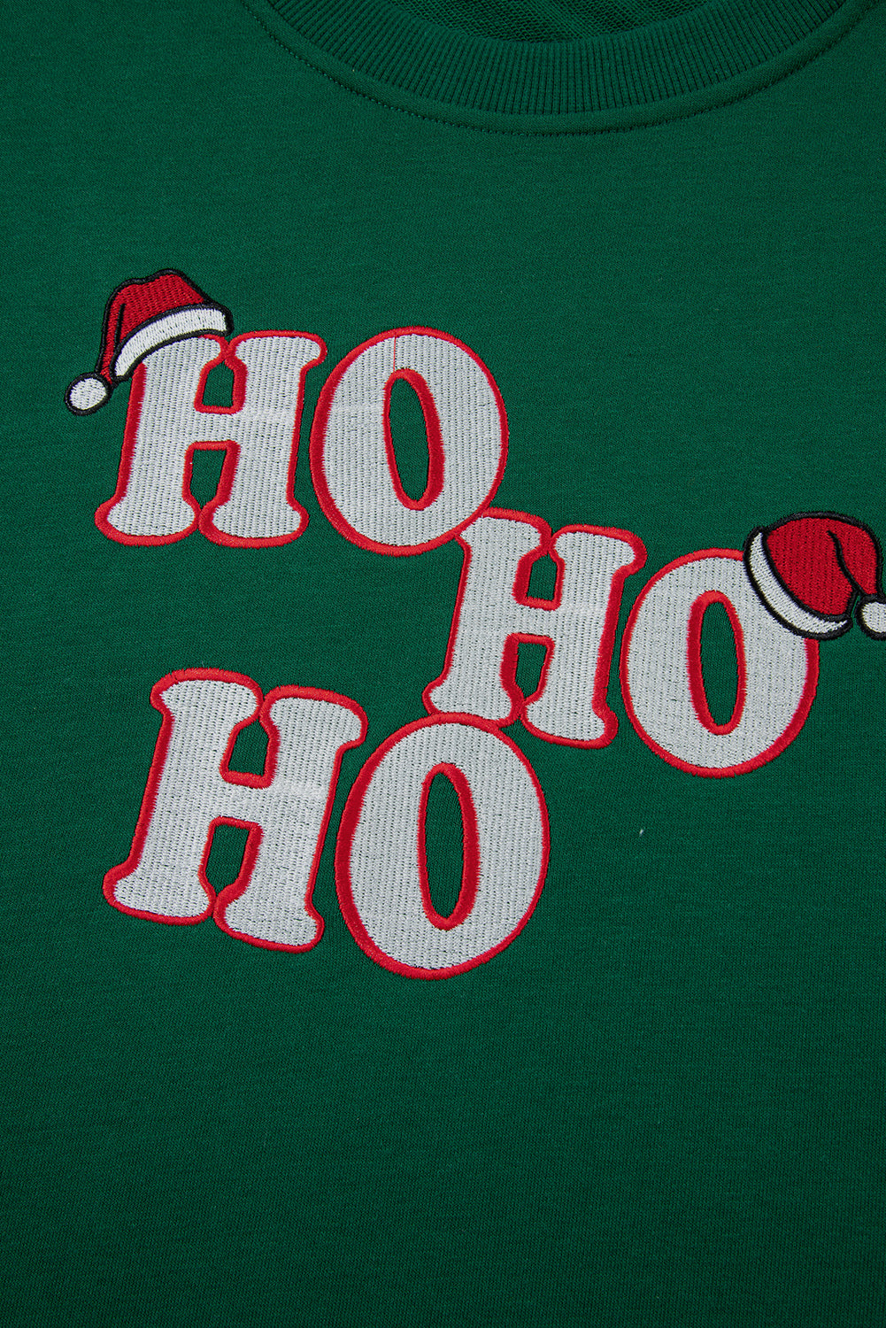 Embroidered Letter Graphic Christmas Sweatshirt - eAura
