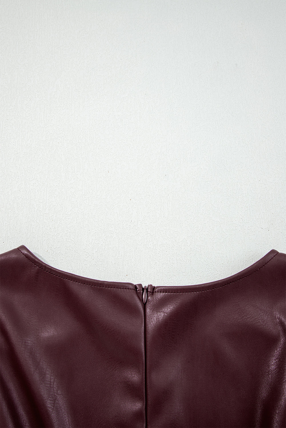 Black Faux Leather Sleeveless Mini Dress eAura