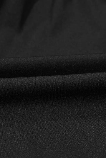 Black Solid Colour High Waist Wide Leg Swim Bottom - Swimwear/Swim Bottoms