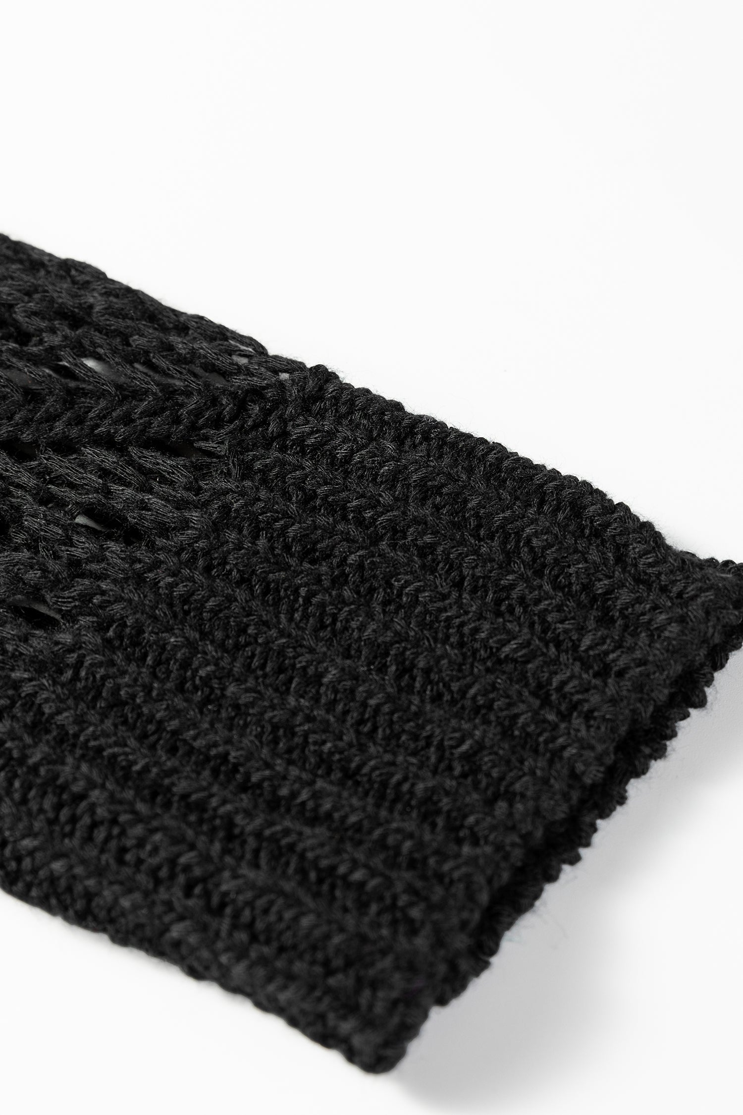 V-Neck Pointelle Knit Sleeve Sweater - Sweaters & Cardigans/Sweaters