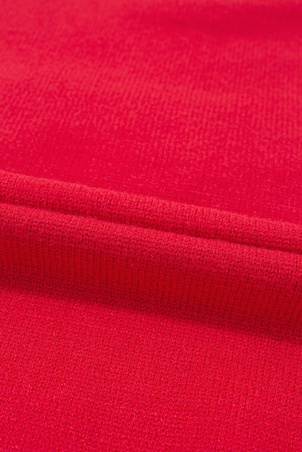 Fiery Red Tinsel Merry Letter Drop Shoulder Baggy Sweater eAura