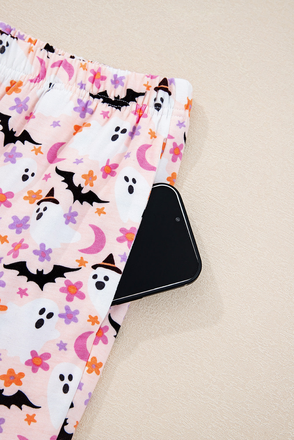 Pink Halloween Eve Haunted Honey Bat Print Pyjama Set - eAura