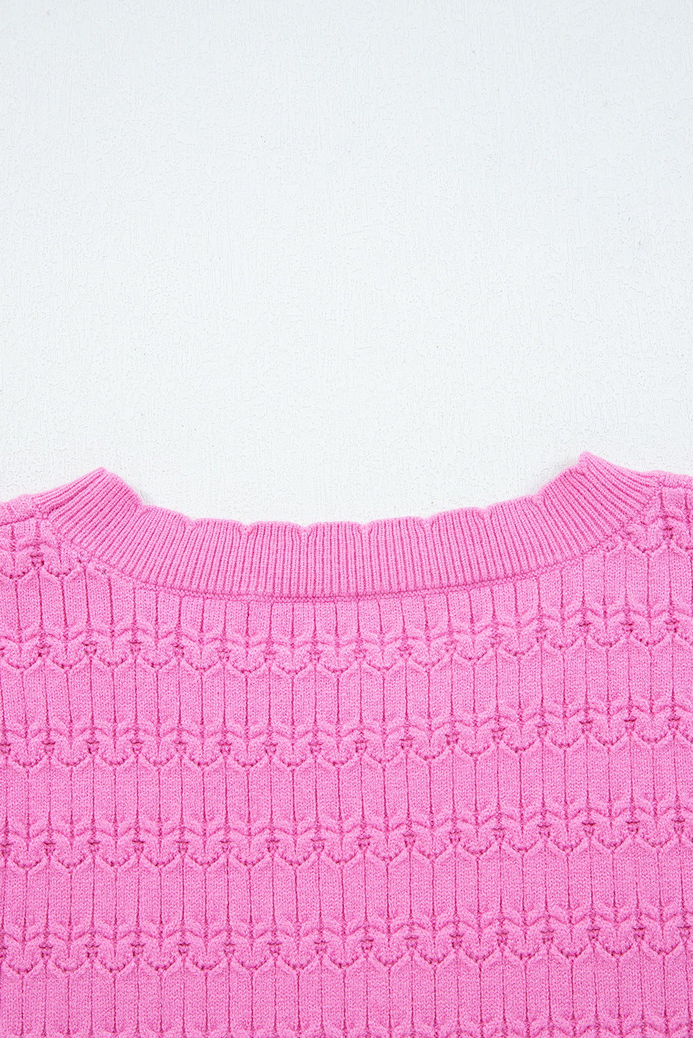 Pattern Knit Ribbed Cuffs Sweater - eAura