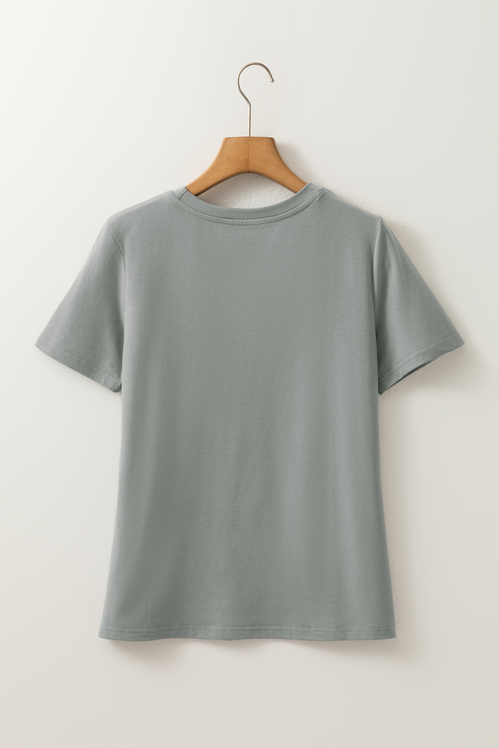 Toothpick Stripe Round Neck T-Shirt eAura