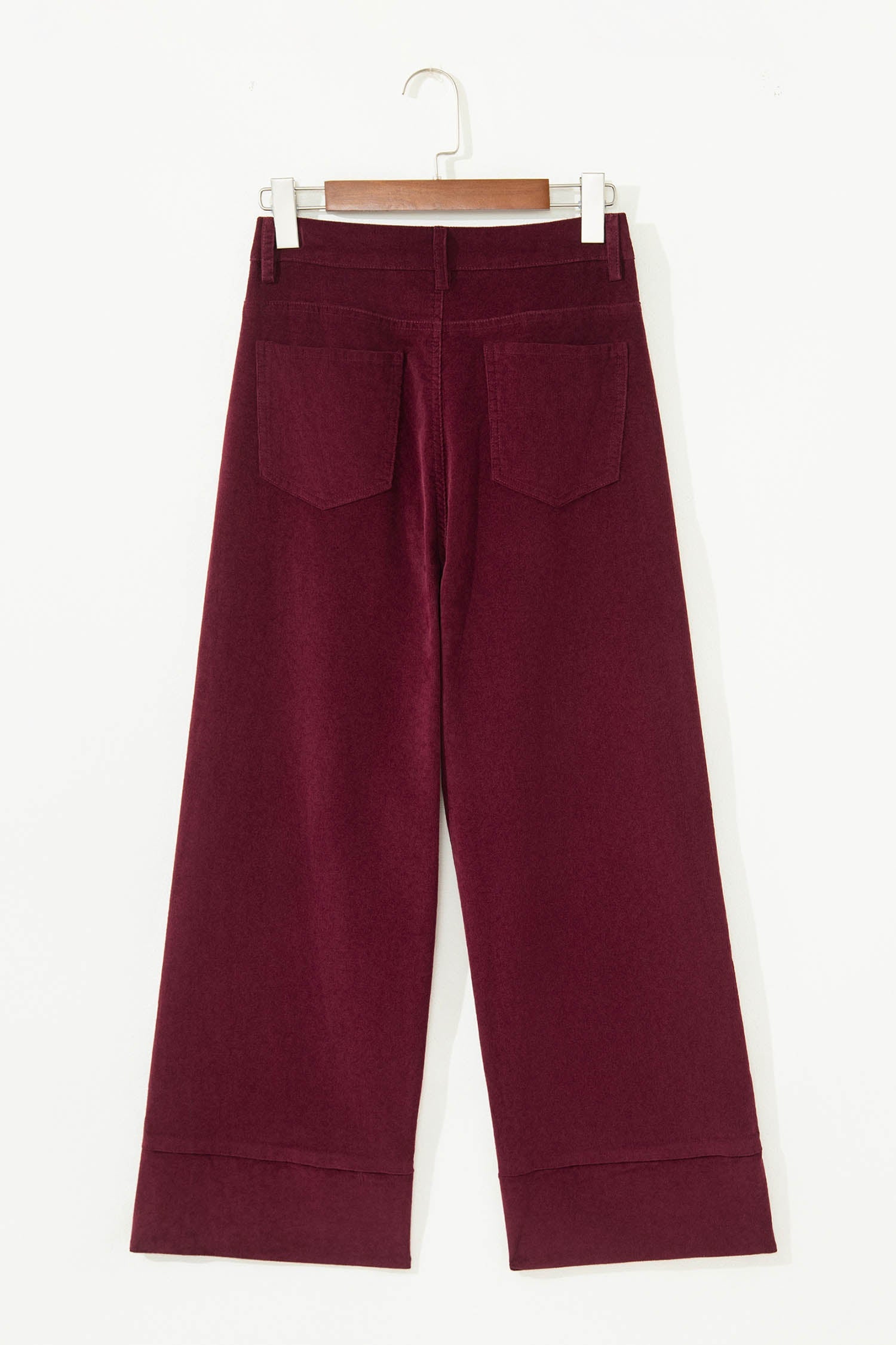 Soft Corduroy High Waist Wide Leg Trousers - Bottoms/Pants & Culotte