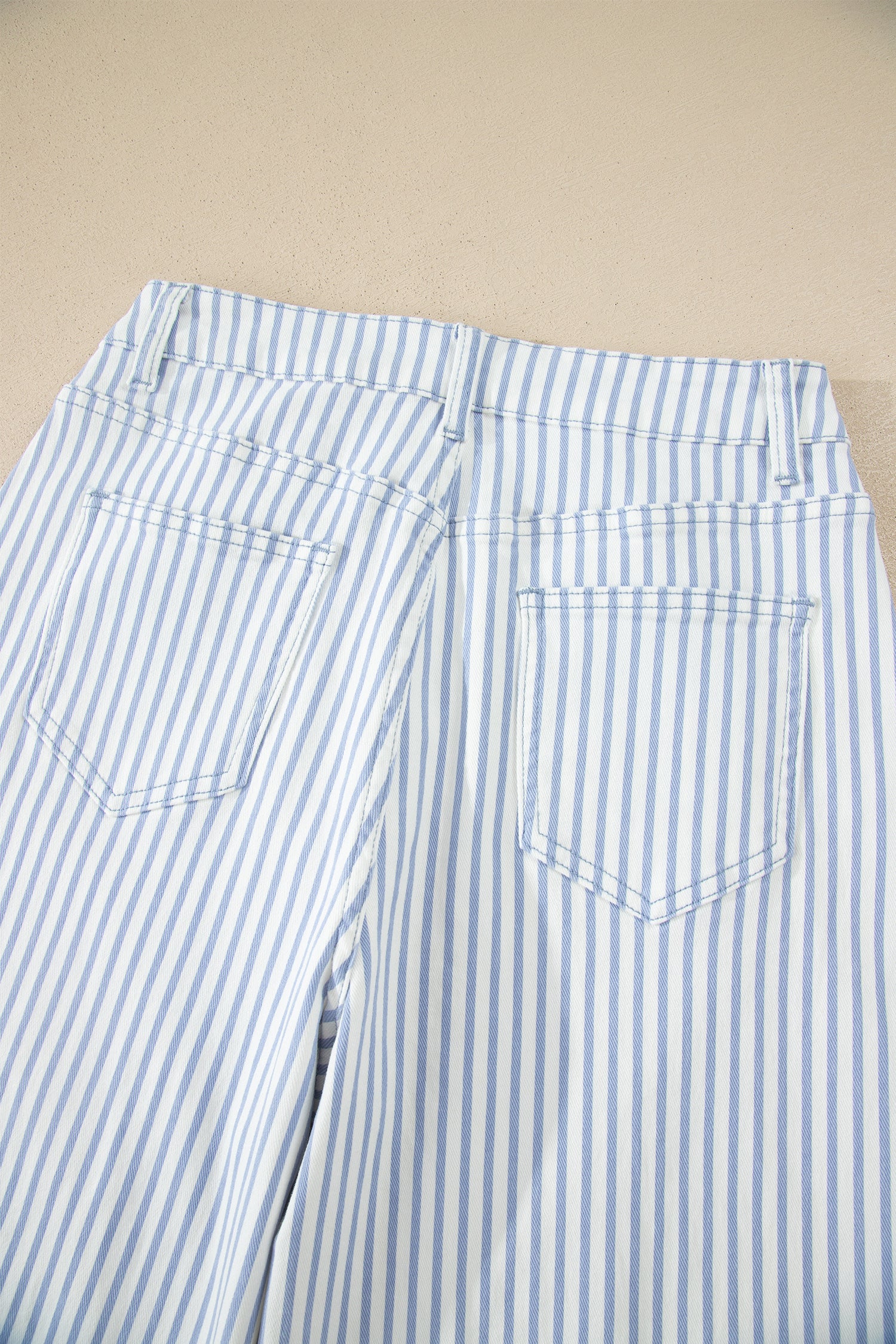 Striped Barrel Jeans – Brown, Khaki & Sky Blue