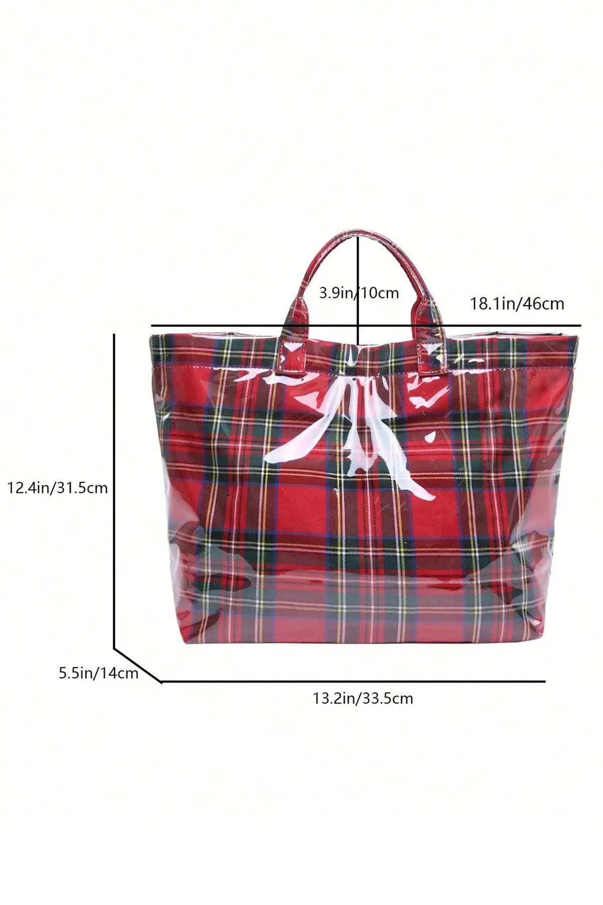 Orchid Eyelet Flower Pattern PVC Glossy Waterproof Tote Bag