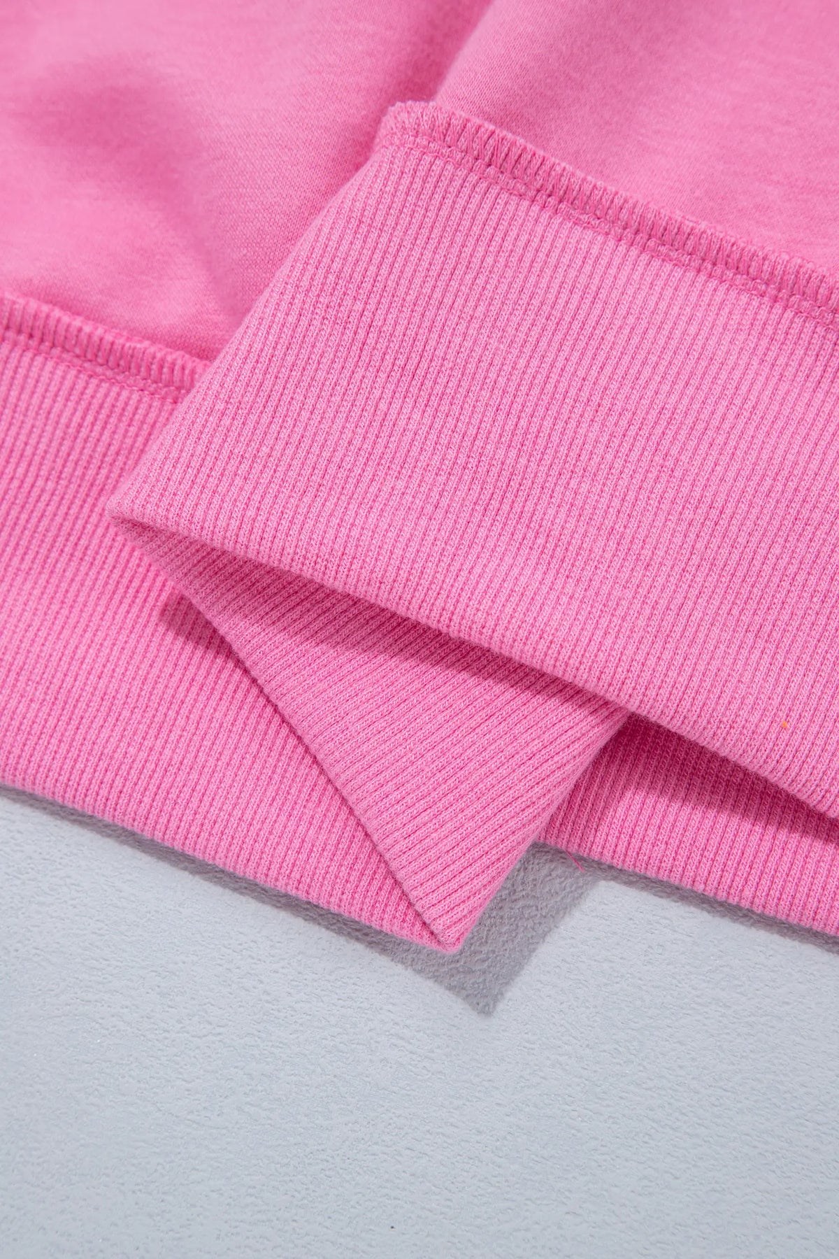Bright Pink Exposed Seam Detail Reversible Double Wear Plus Size Sweatshirt