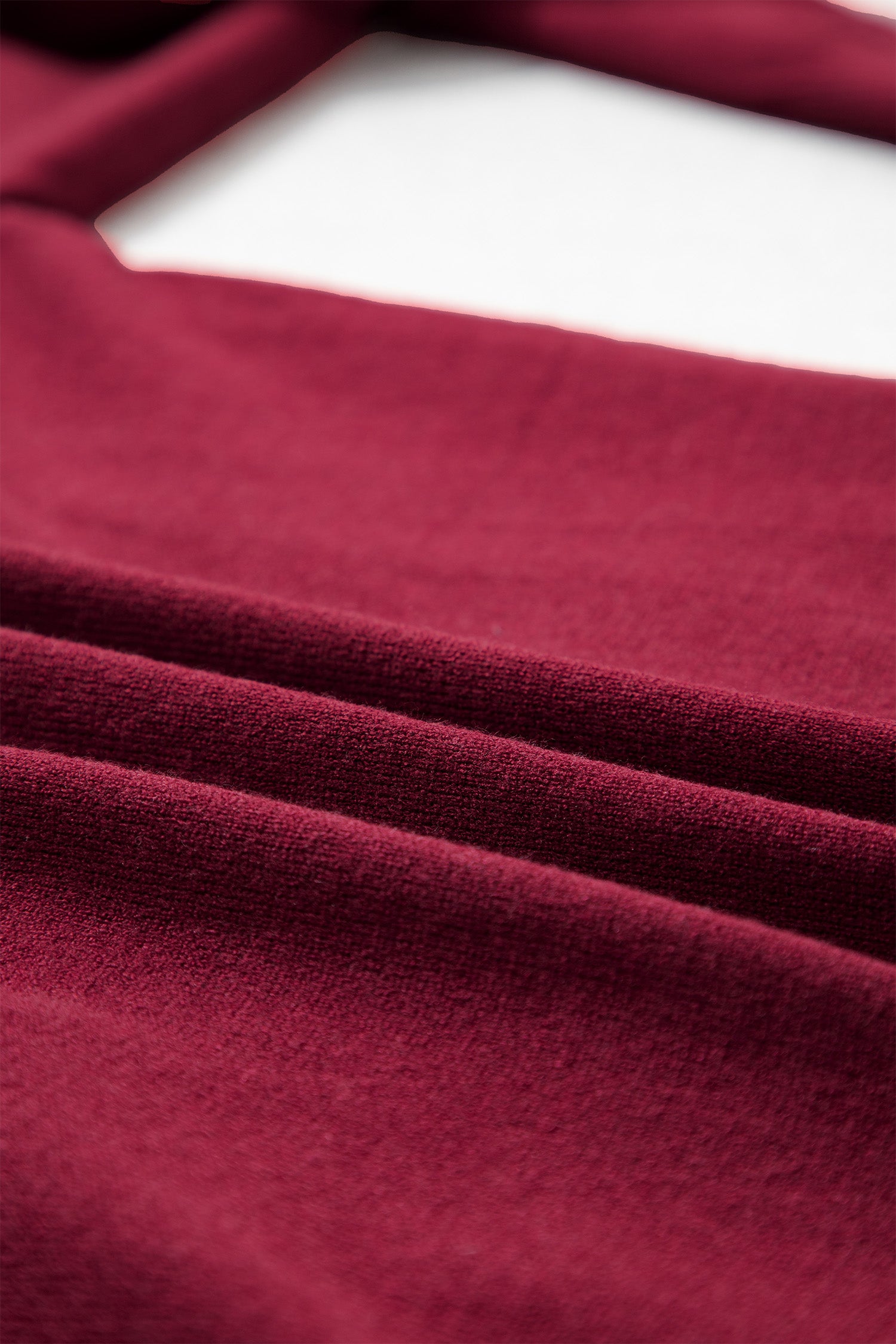 Bow Pocket Collar Long Sleeve Knit Cardigan – Burgundy