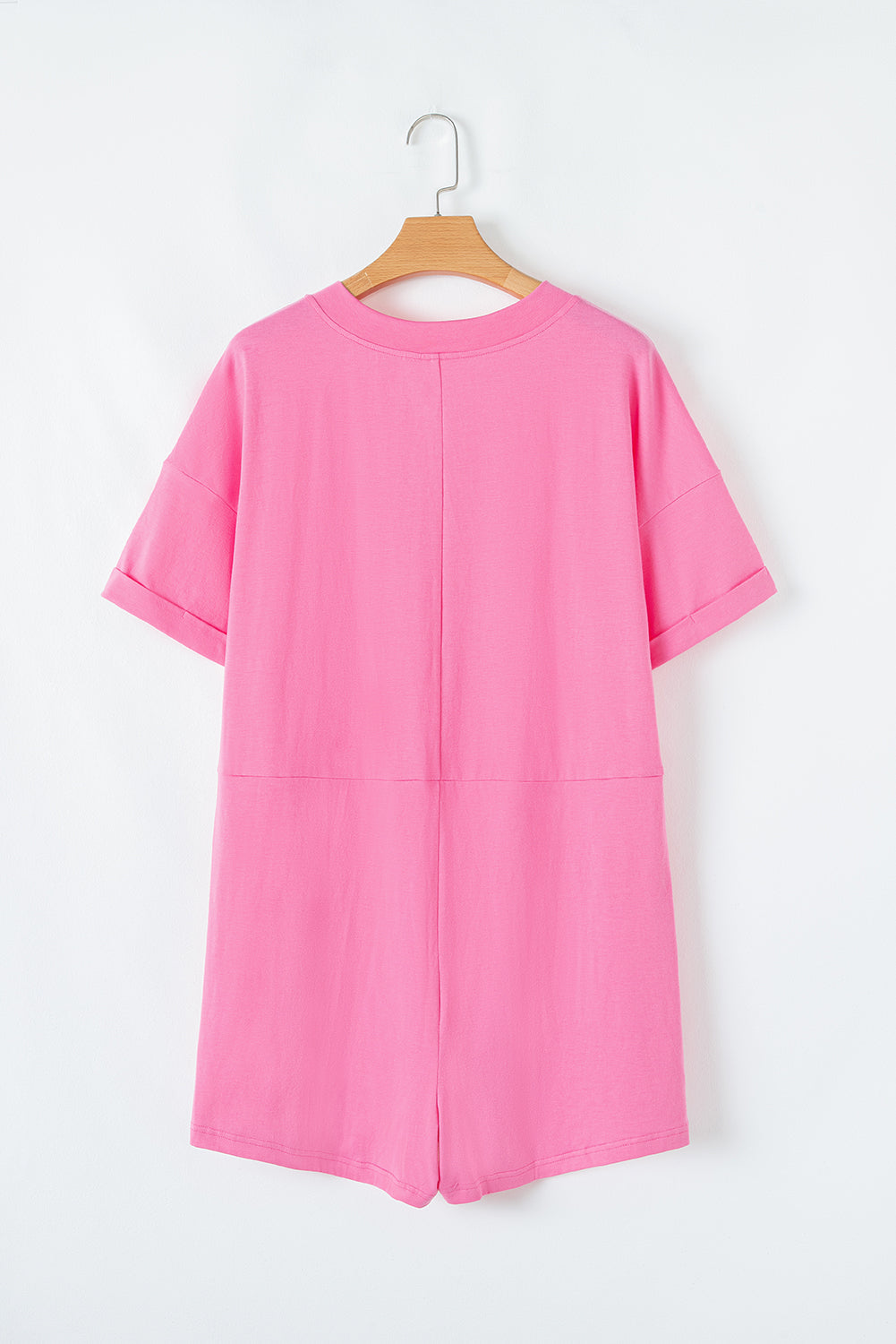 Bonbon Loose Half Sleeve V Neck Knit Romper eAura