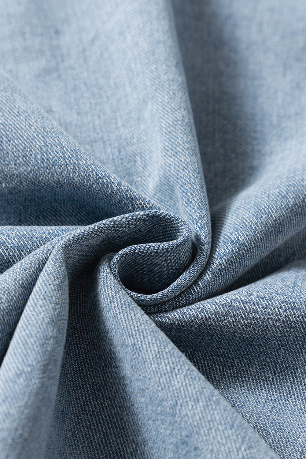 Dusk Blue Slit Buttons Pocketed Denim Jacket eAura