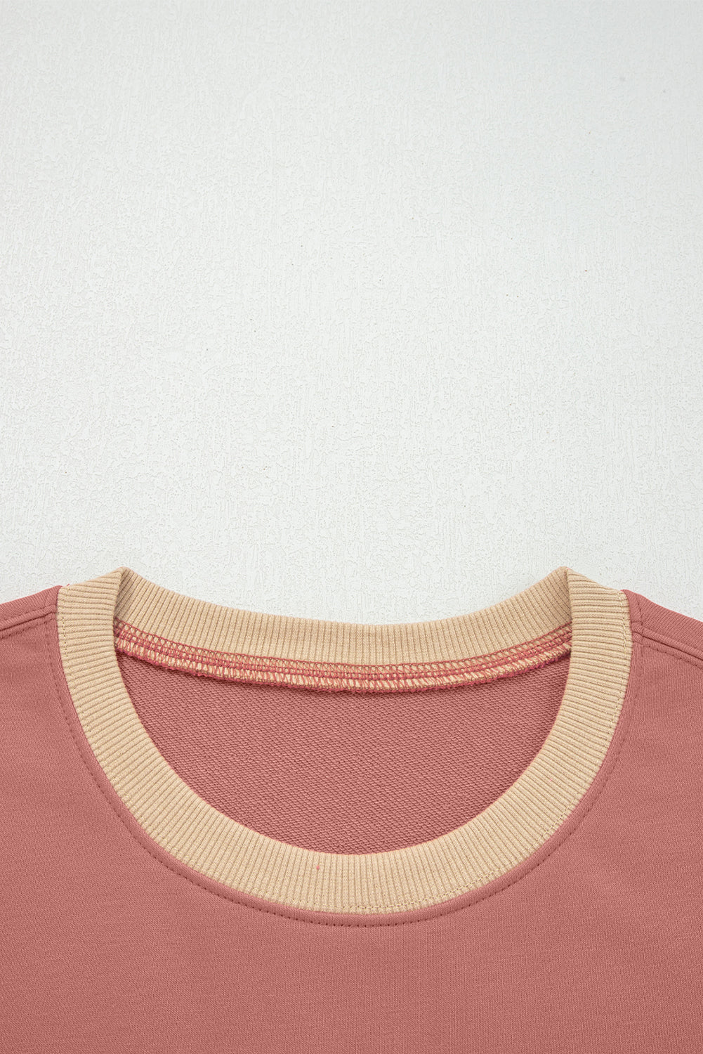 Contrast Star Patchwork Exposed Seam Uneven Hem Drop Shoulder Sweatshirt - eAura