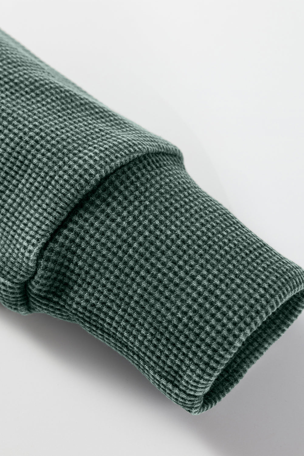 Waffle Textured Long Sleeve Loose Top - eAura