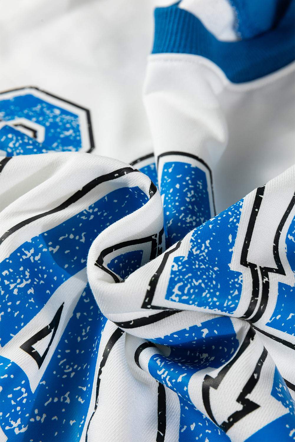 GAME DAY Letter Graphic Varsity Striped Baggy Sweatshirt - eAura