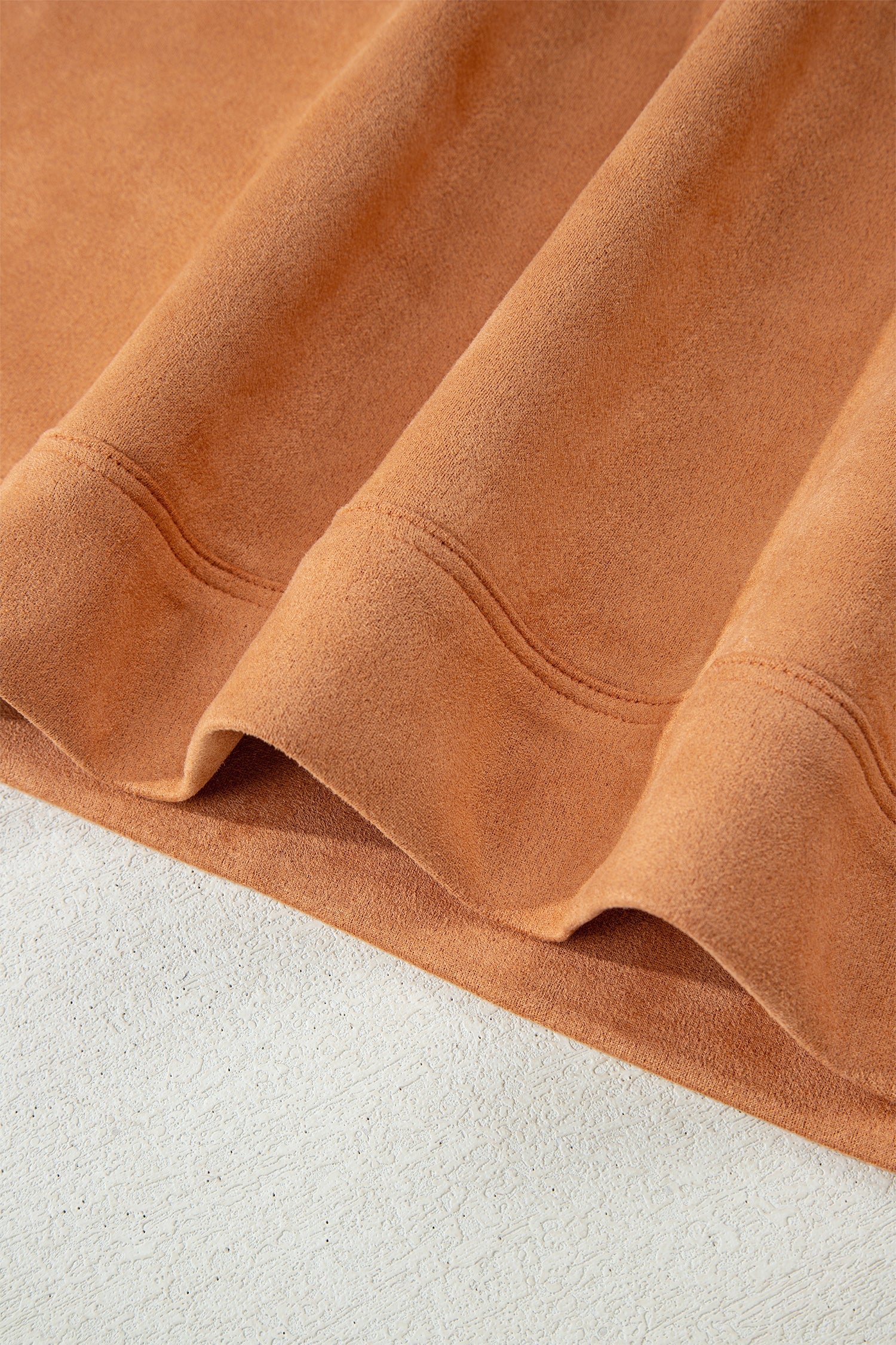 Collared V-Neck Faux Suede Short Sleeve Shift Mini Dress - eAura