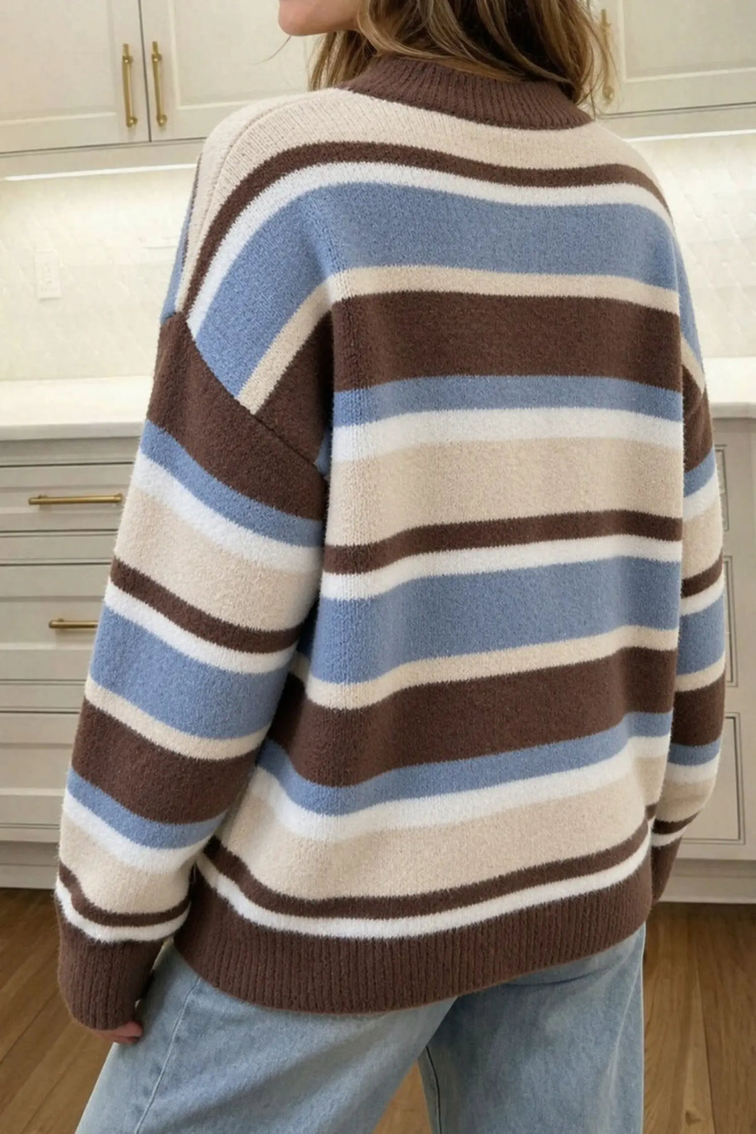 Dropped Shoulder Loose Pullover Sweater