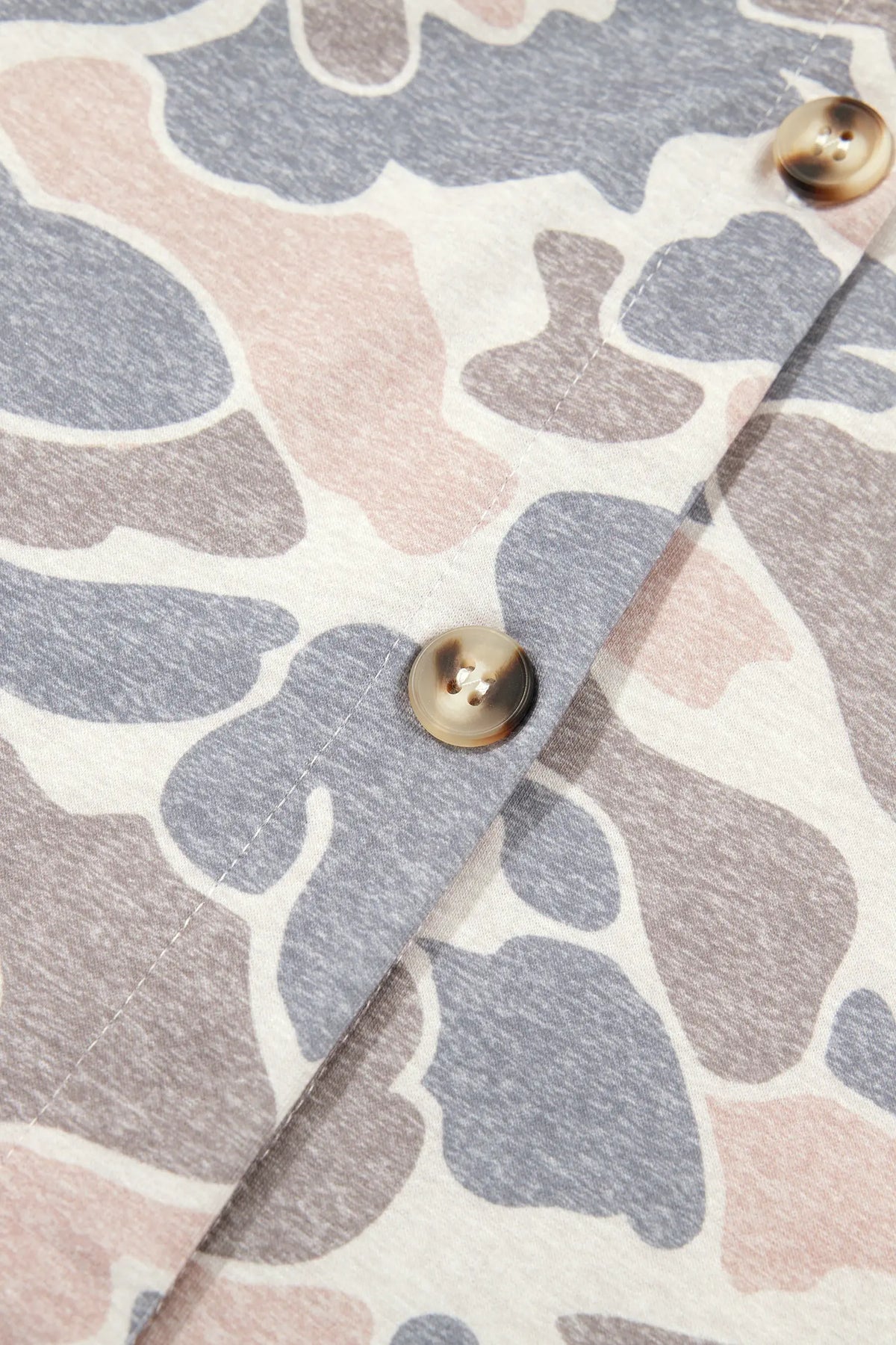 Tunic Shacket Button-Down Camouflage