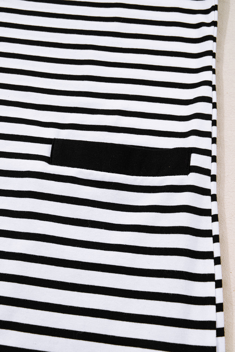 Striped Buttoned Front Collared Long Sleeve T Shirt Dress with Pockets - eAura