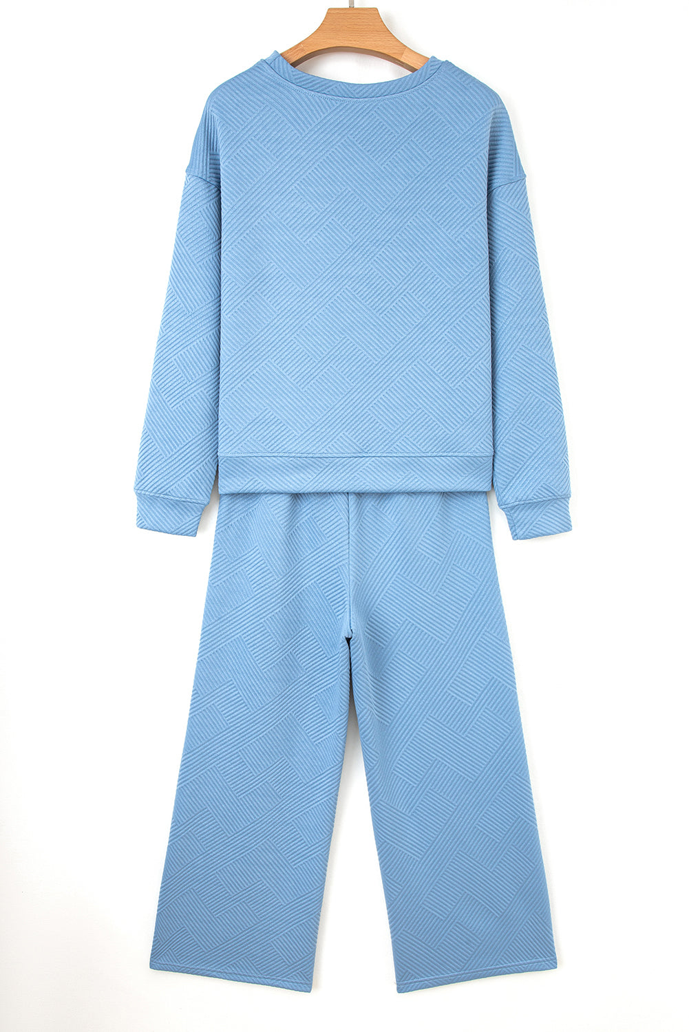 Floral Patchwork Drop Shoulder Pullover and Sweatpants Lounge Set - eAura