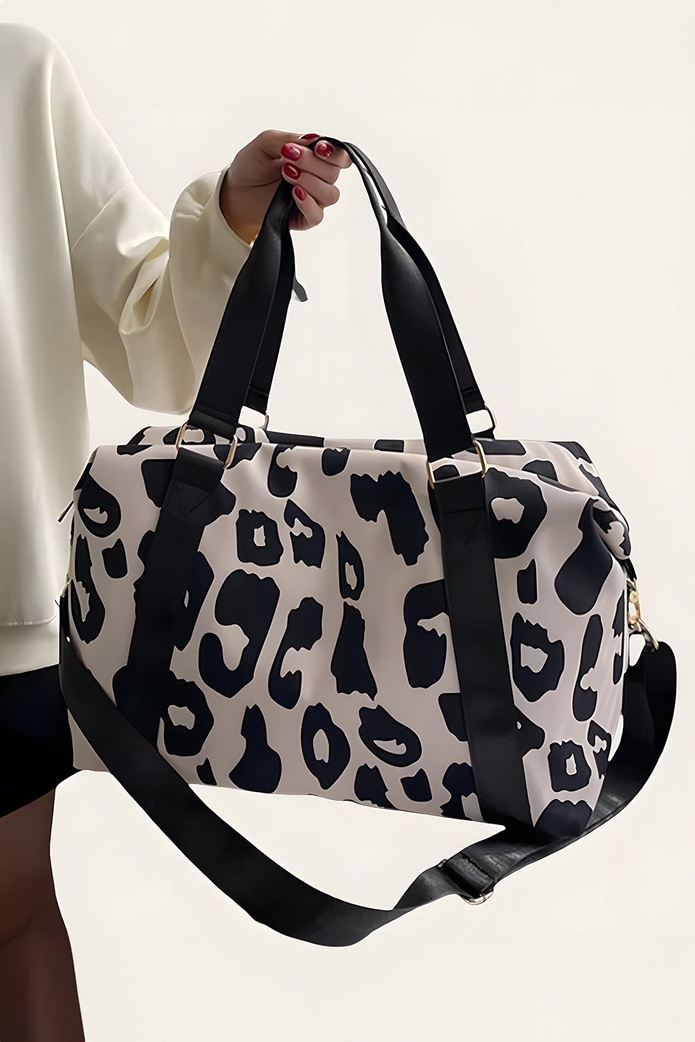 Leopard Print Luggage Tote Bag