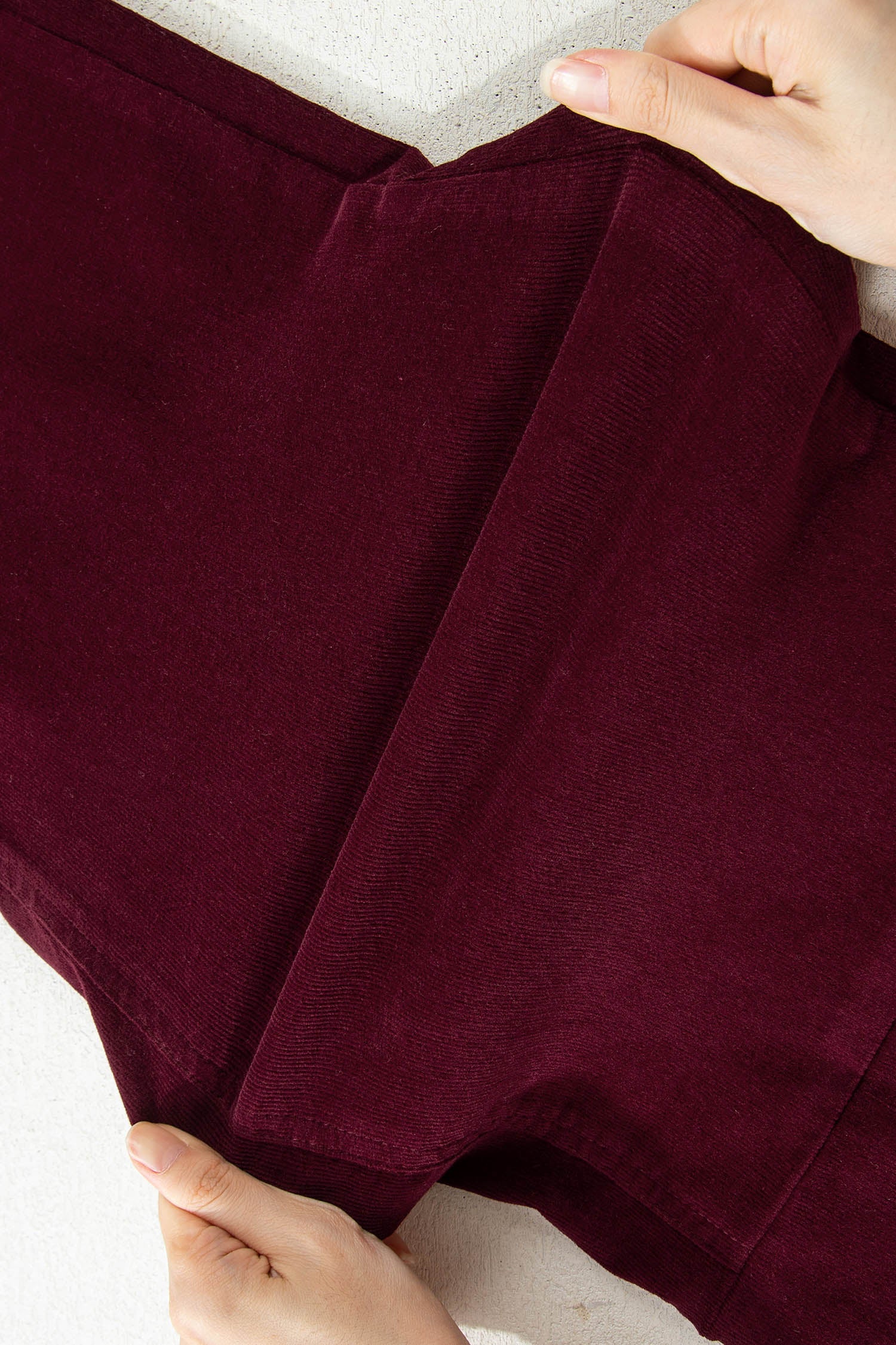 Soft Corduroy High Waist Wide Leg Trousers - Bottoms/Pants & Culotte