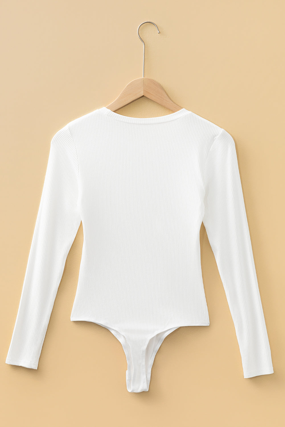 Ribbed Long Sleeve Crew Neck Bodysuit - eAura