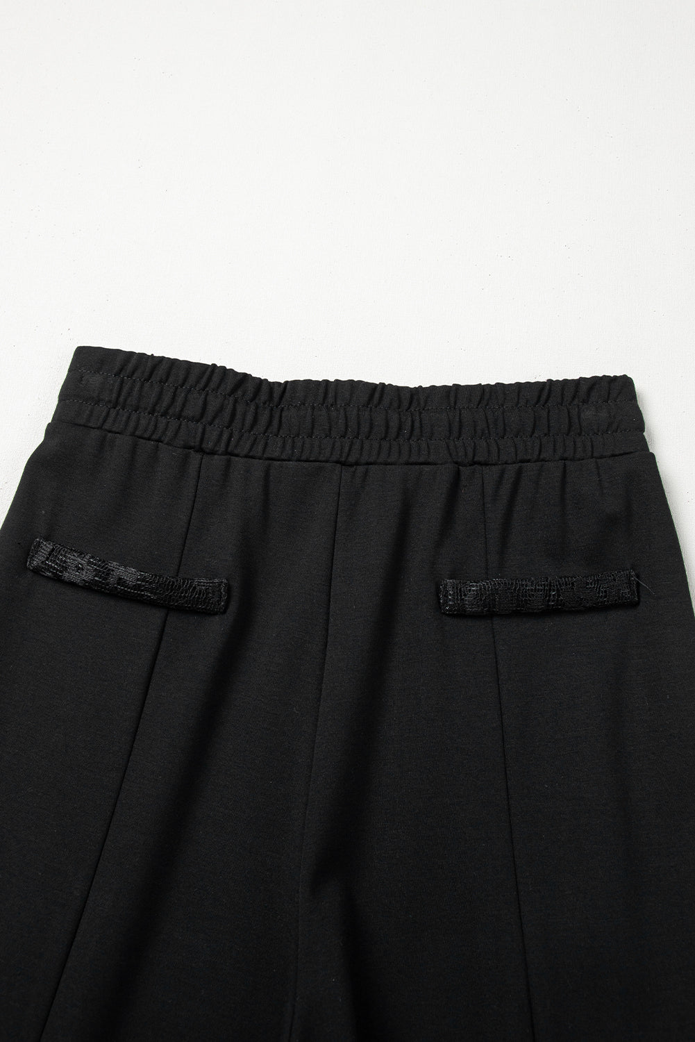Black Boho Lace Patchwork Wide Leg High Waist Trousers eAura