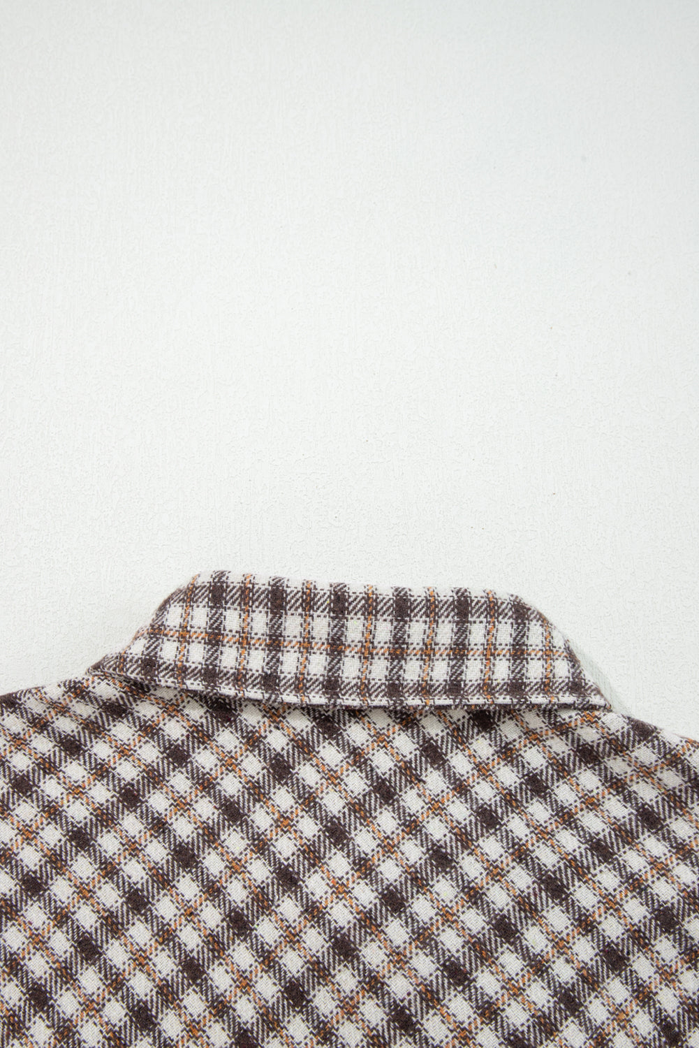 Casual Contrast Soft Corduroy Patchwork Plaid Shacket - eAura