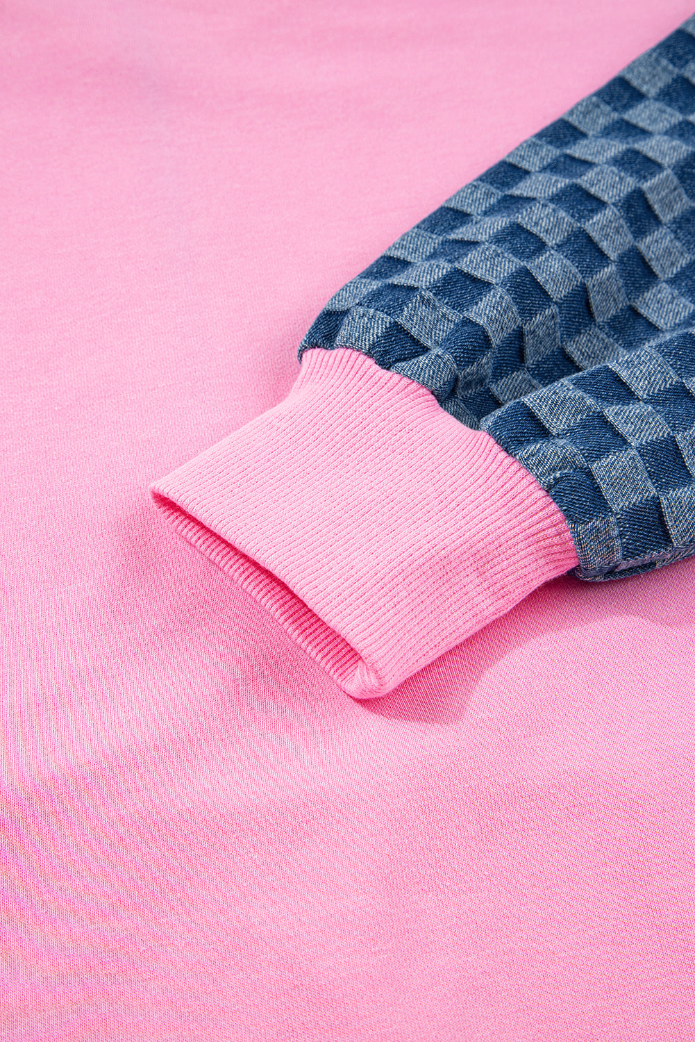 Checkered Kangaroo Pocket Half Zip Hoodie - eAura