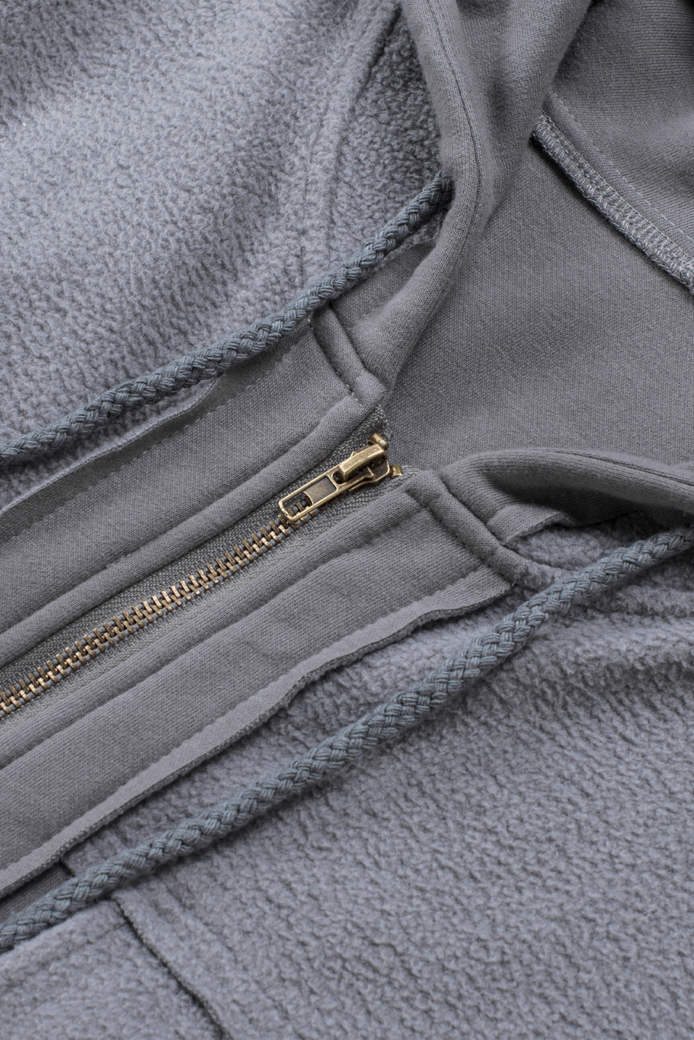 Flap Pocket Drawstring Hood Zip Up Jacket Beagle Boutique Fashion Outlet