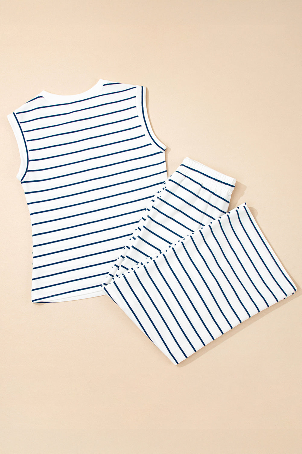 Sail Blue Casual Wide Leg 2pcs Trousers Co-ord Set eAura