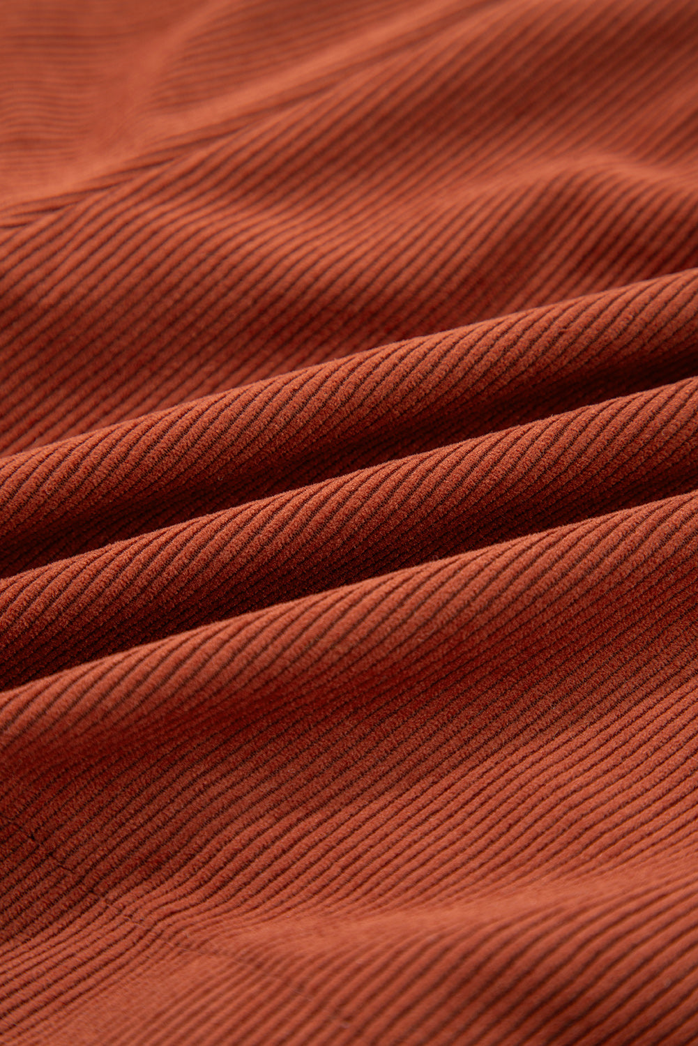 Button Decor Scalloped Edge High Waist Soft Corduroy Shorts - eAura