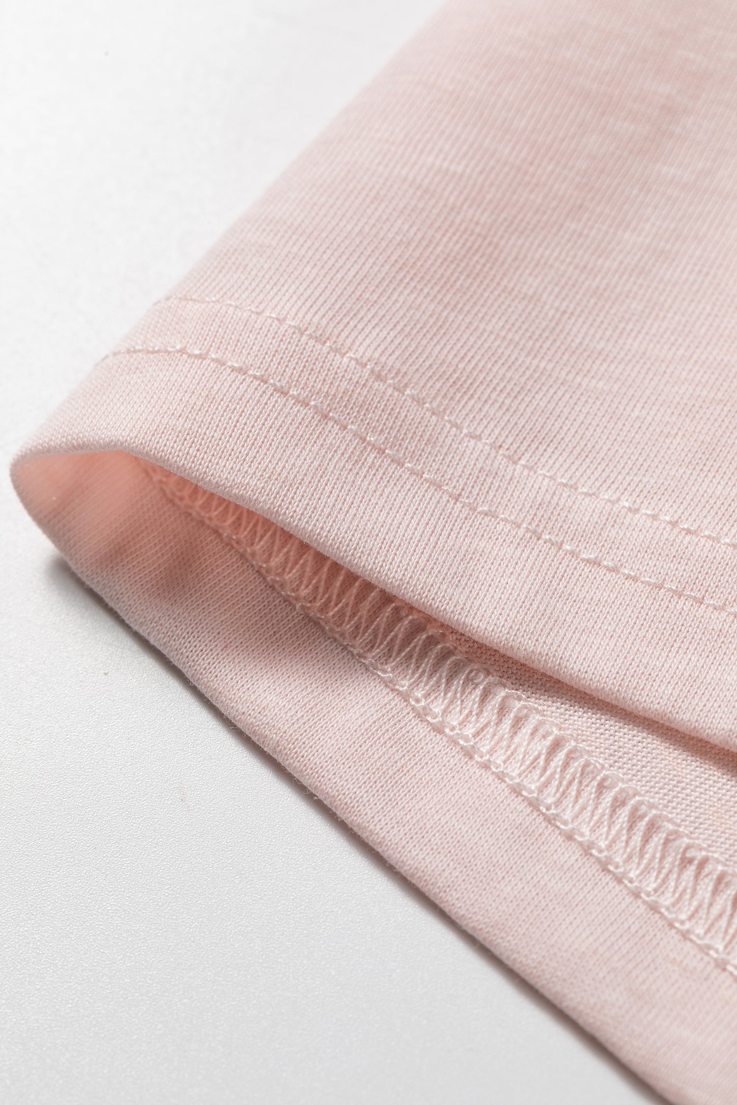 Gossamer Pink Long Sleeve Ruffle Cuff Casual Elegant Top – Light Pink
