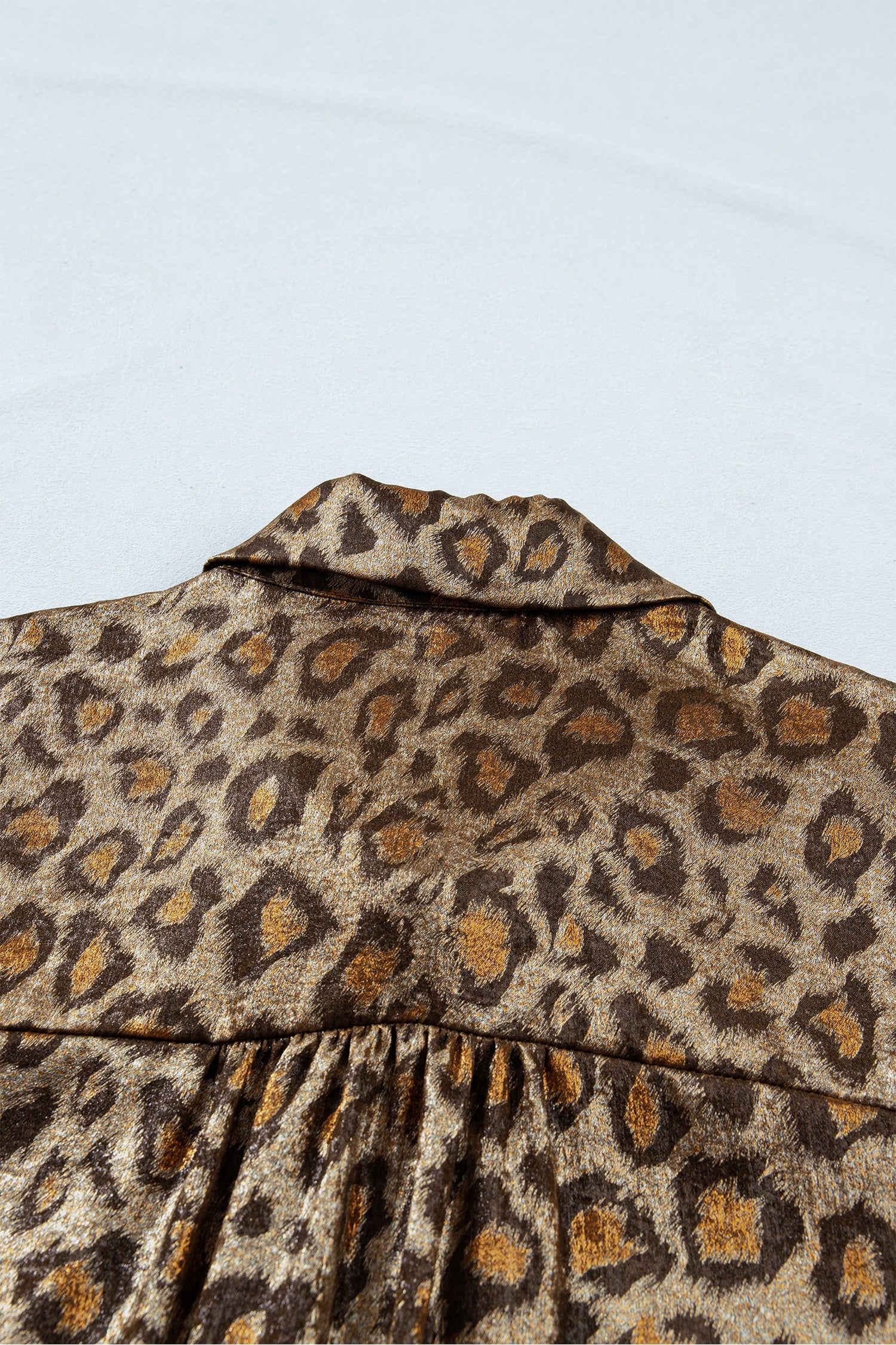 Plus Size Leopard Print Dolman Shirt – Gold