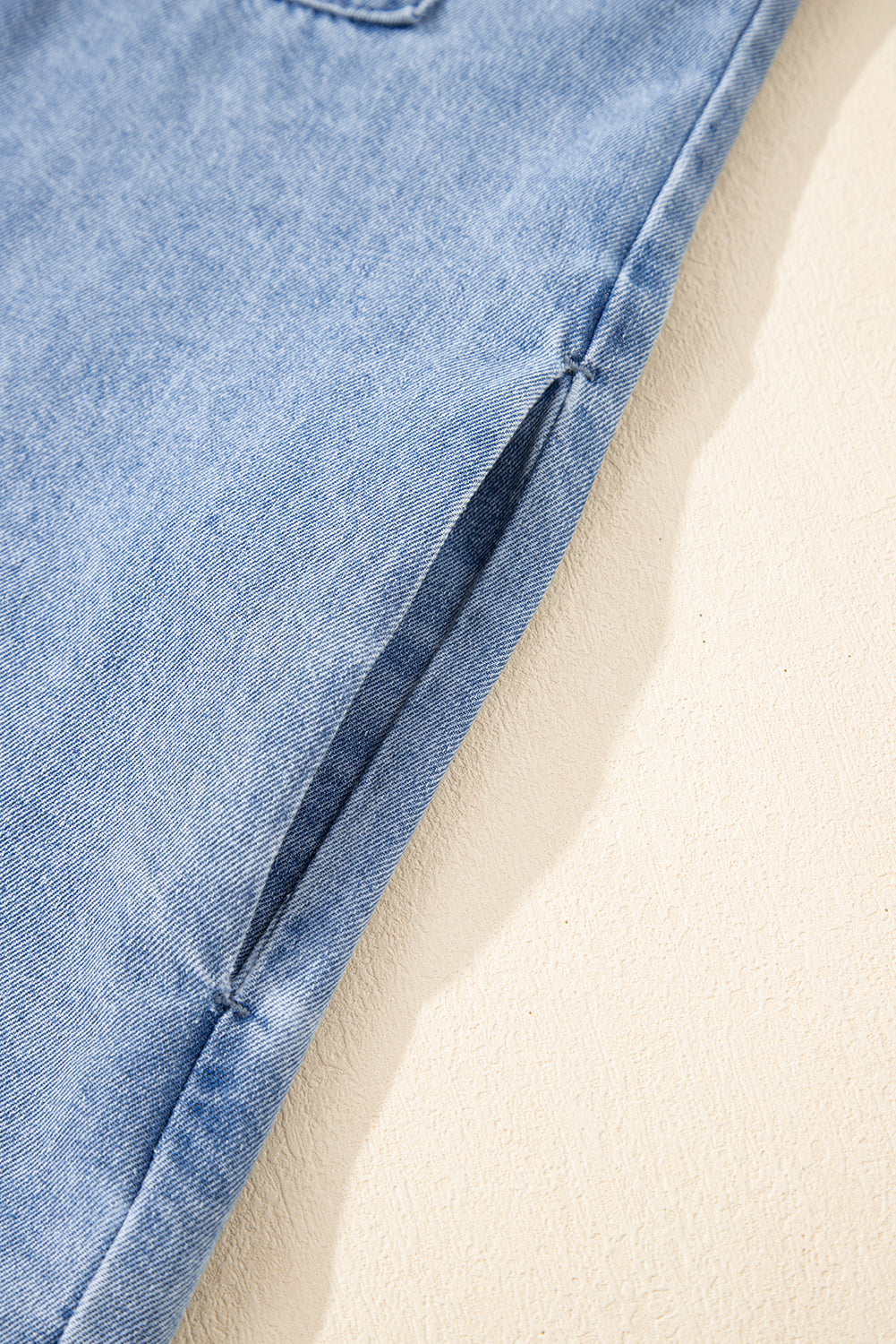 Dusk Blue Short Sleeve Pocketed Button up Denim Tunic Dress BB Fashion Outlet