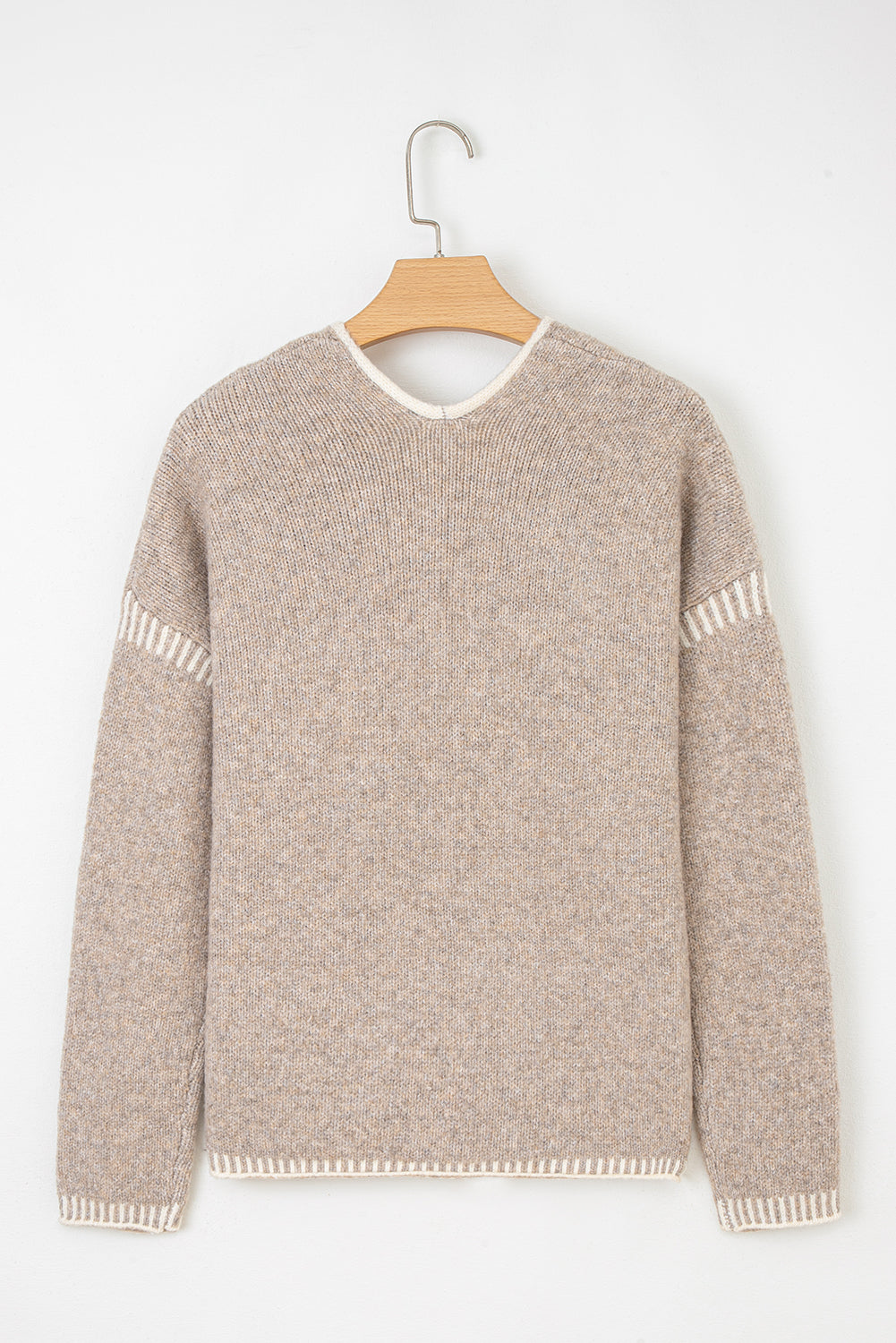 Tied Front Drop Shoulder Chunky Casual Cardigan - eAura