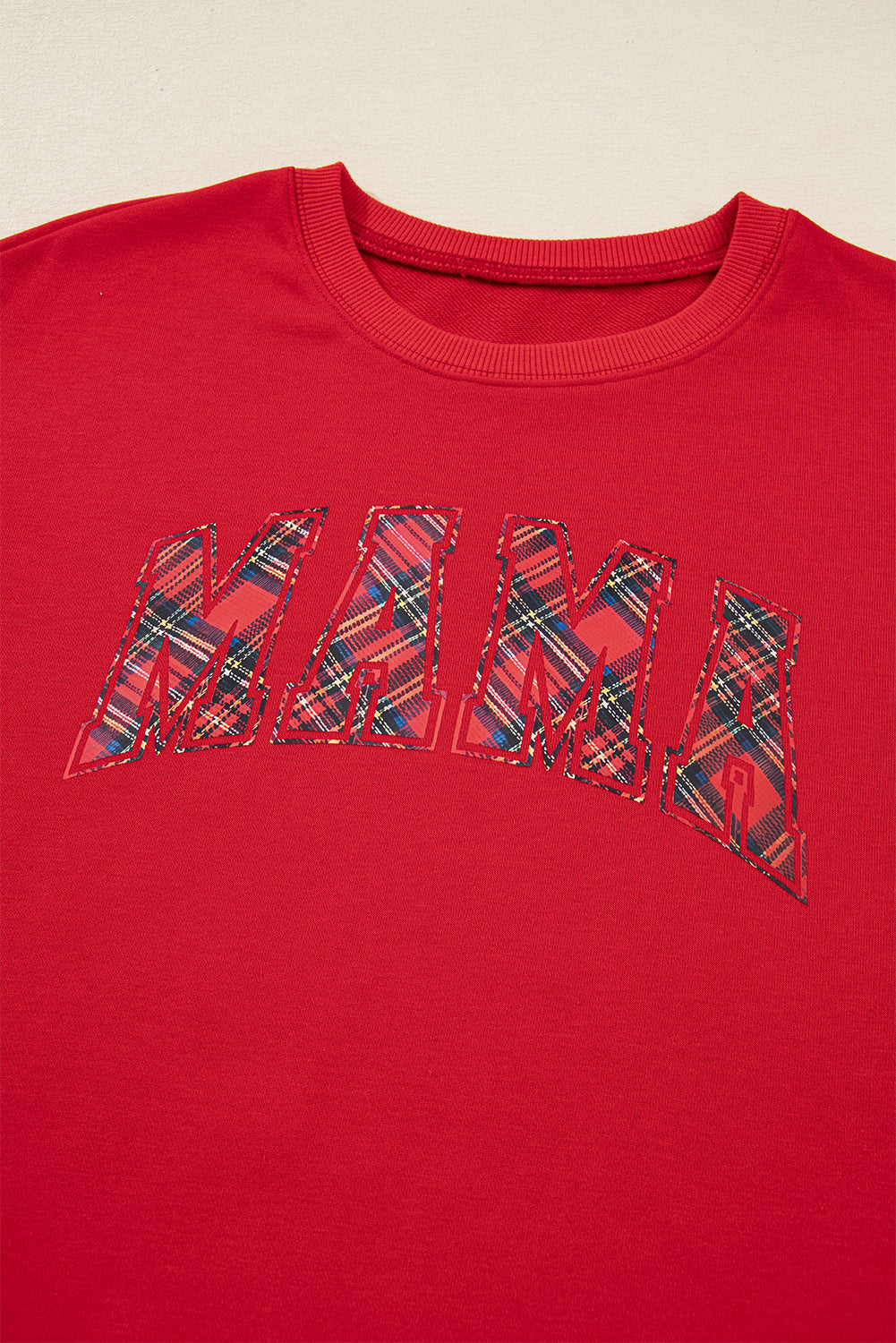 Plaid Mama Graphic Christmas Holiday Crewneck PJs eAura