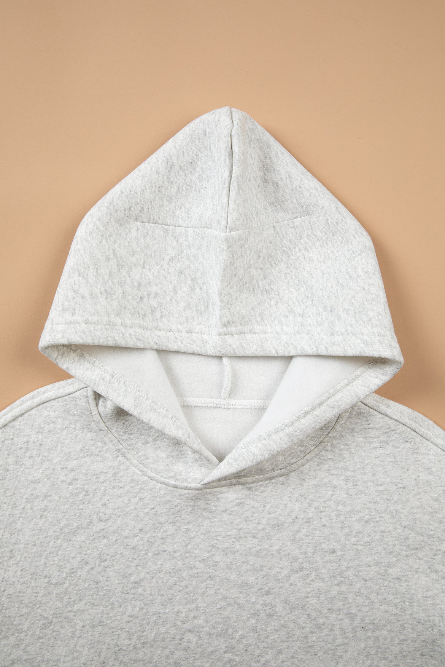 Patchwork Camo Long Sleeve Hoodie – Light Grey