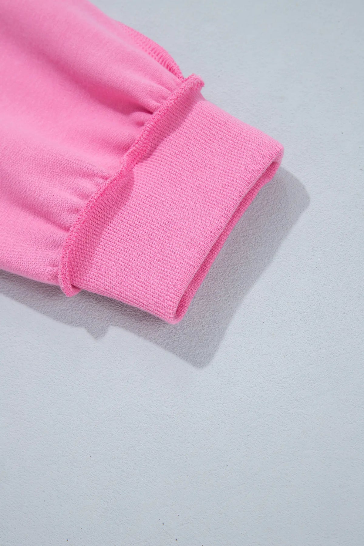 Bright Pink Exposed Seam Detail Reversible Double Wear Plus Size Sweatshirt